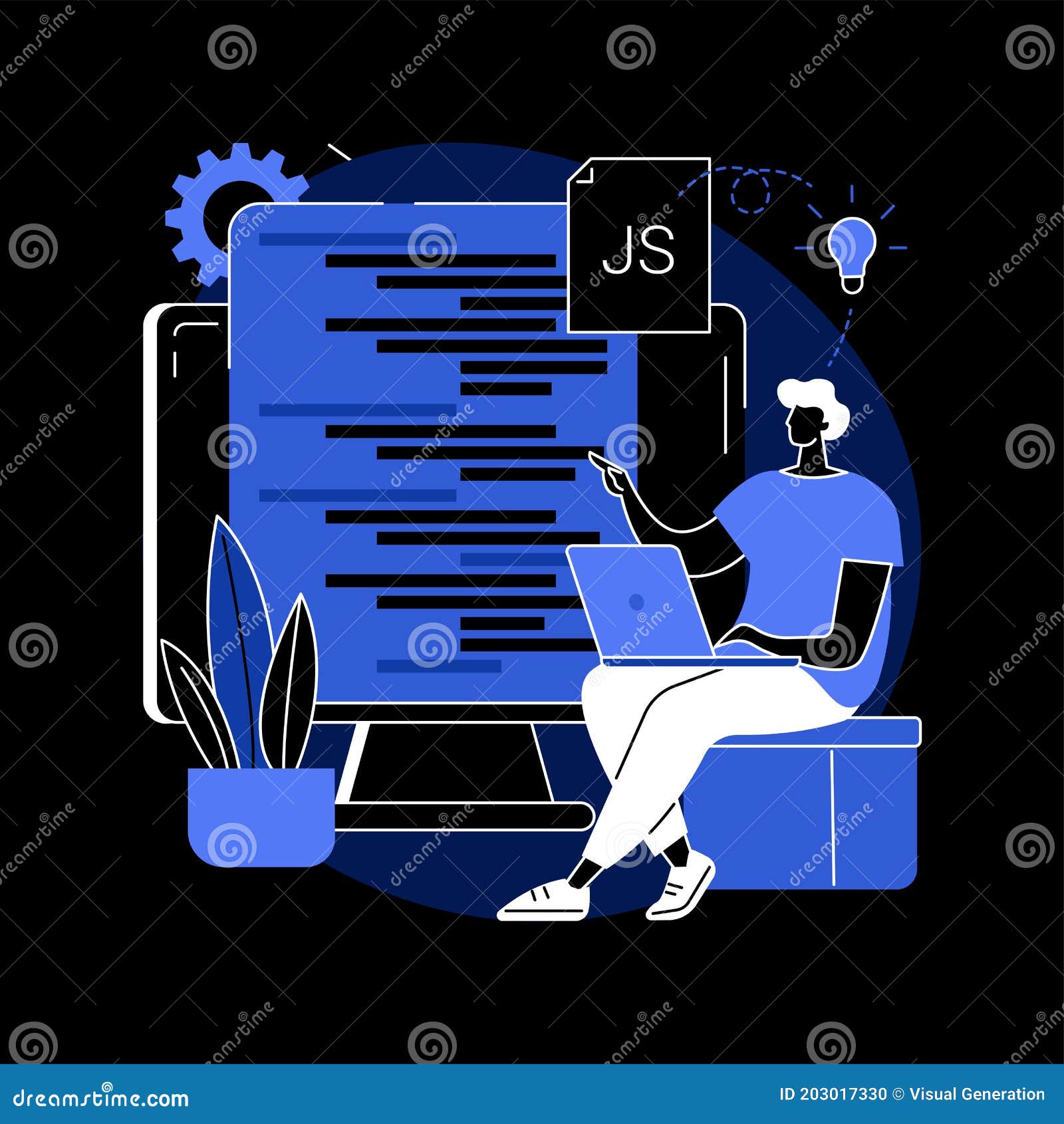 JavaScript Abstract Concept Vector Illustration. Stock Vector ...