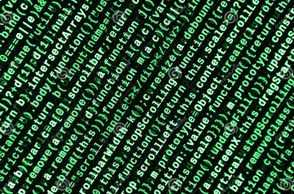 Javascript Functions, Variables, Objects. Monitor Closeup of Function ...