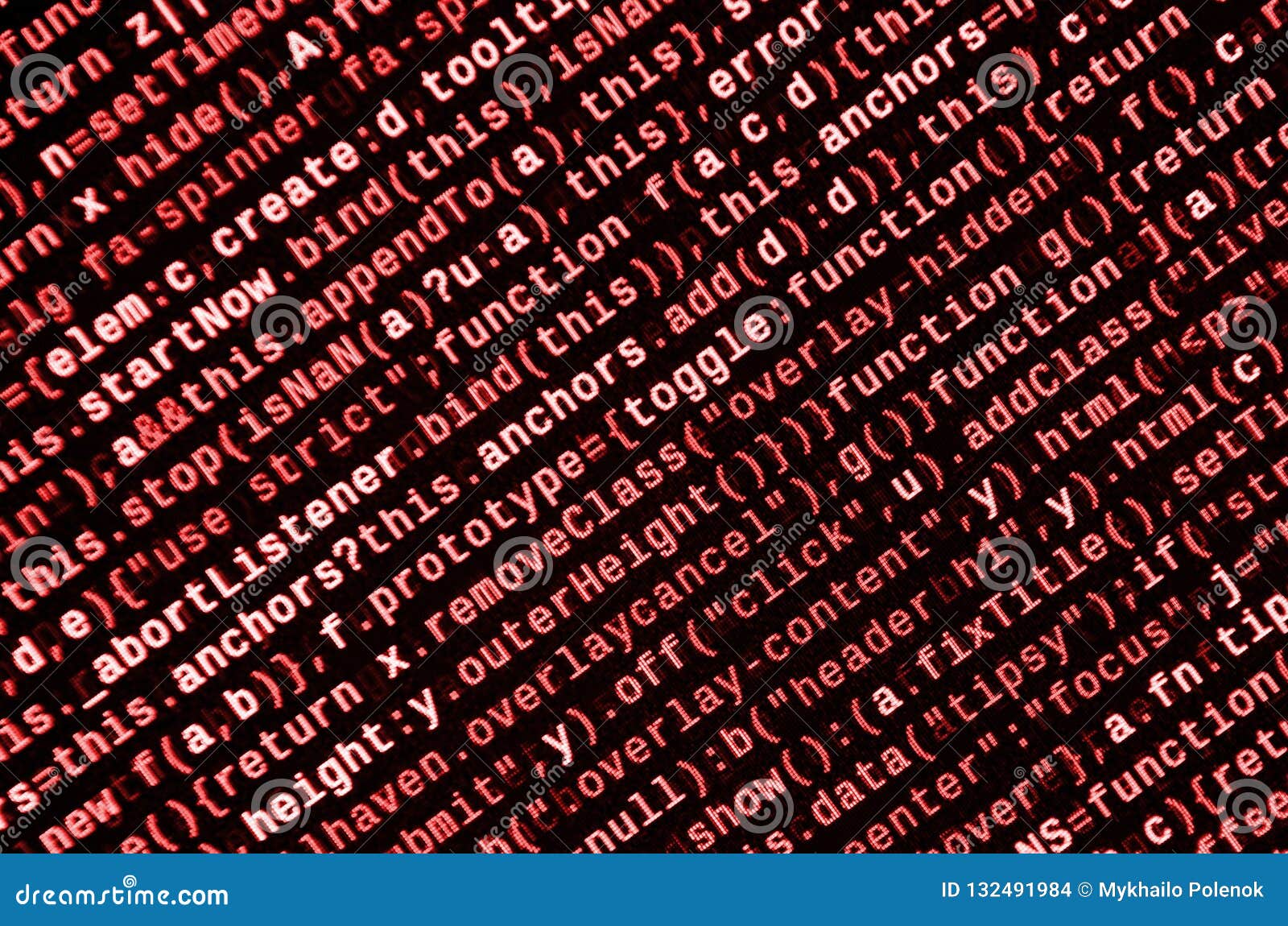 Javascript Functions, Variables, Objects. Monitor Closeup of Function ...
