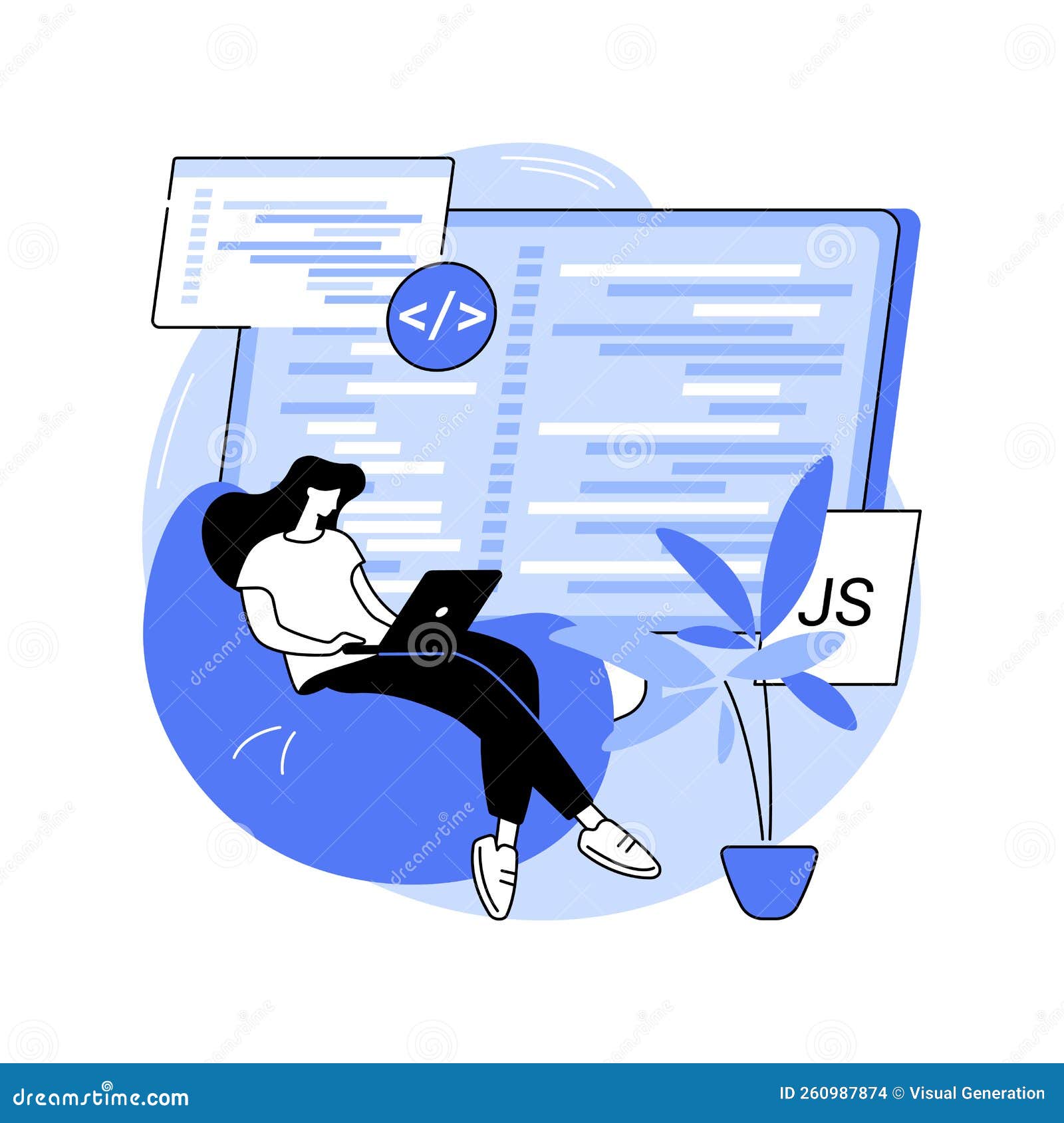 Javascript Isolated Cartoon Vector Illustrations. Stock Vector ...