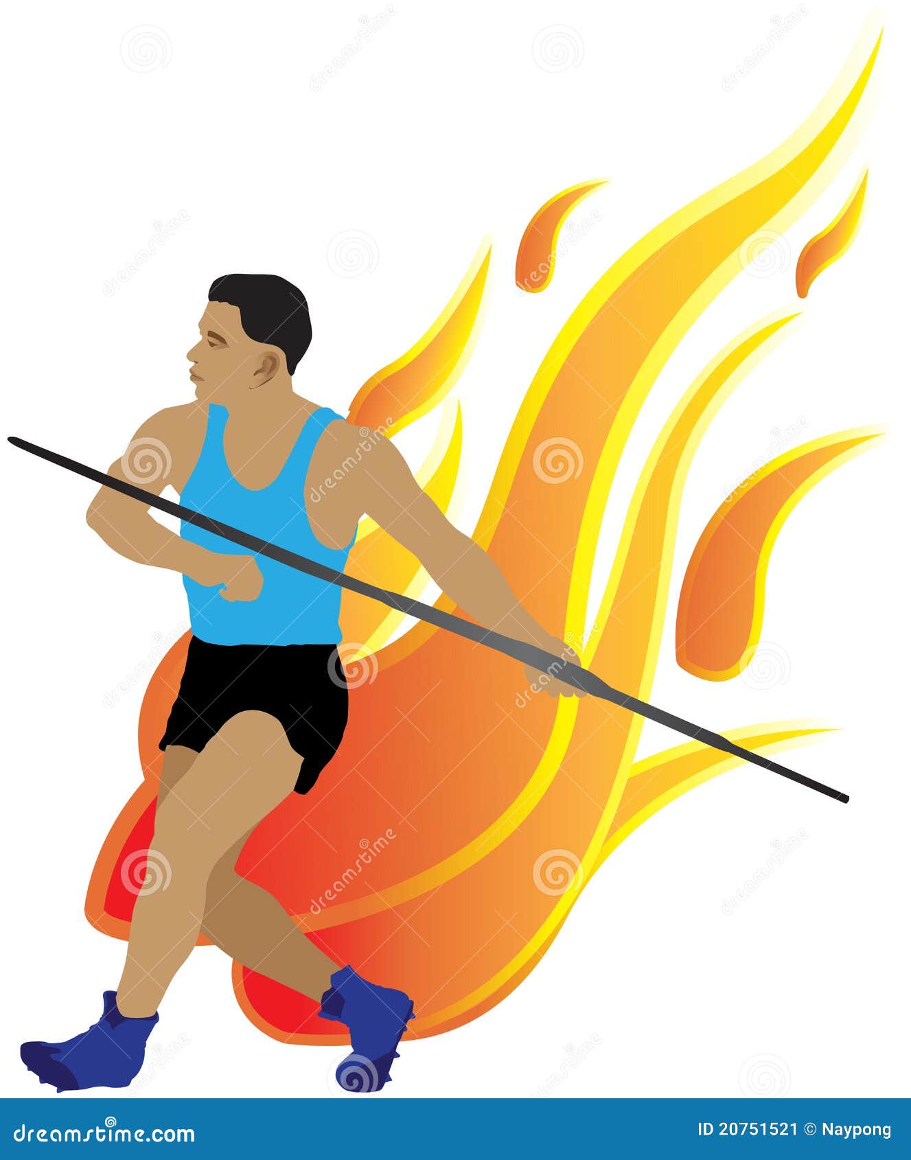 Javelin stock vector. Illustration of flame, graphic 20751521