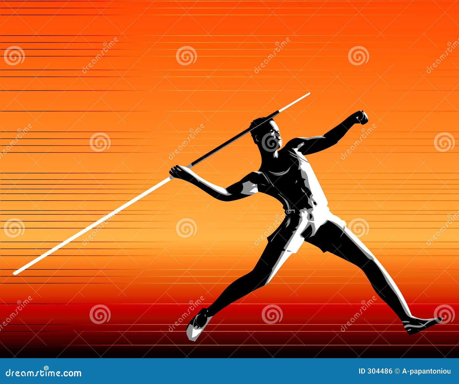 Javelin stock vector. Illustration of power, determination 304486