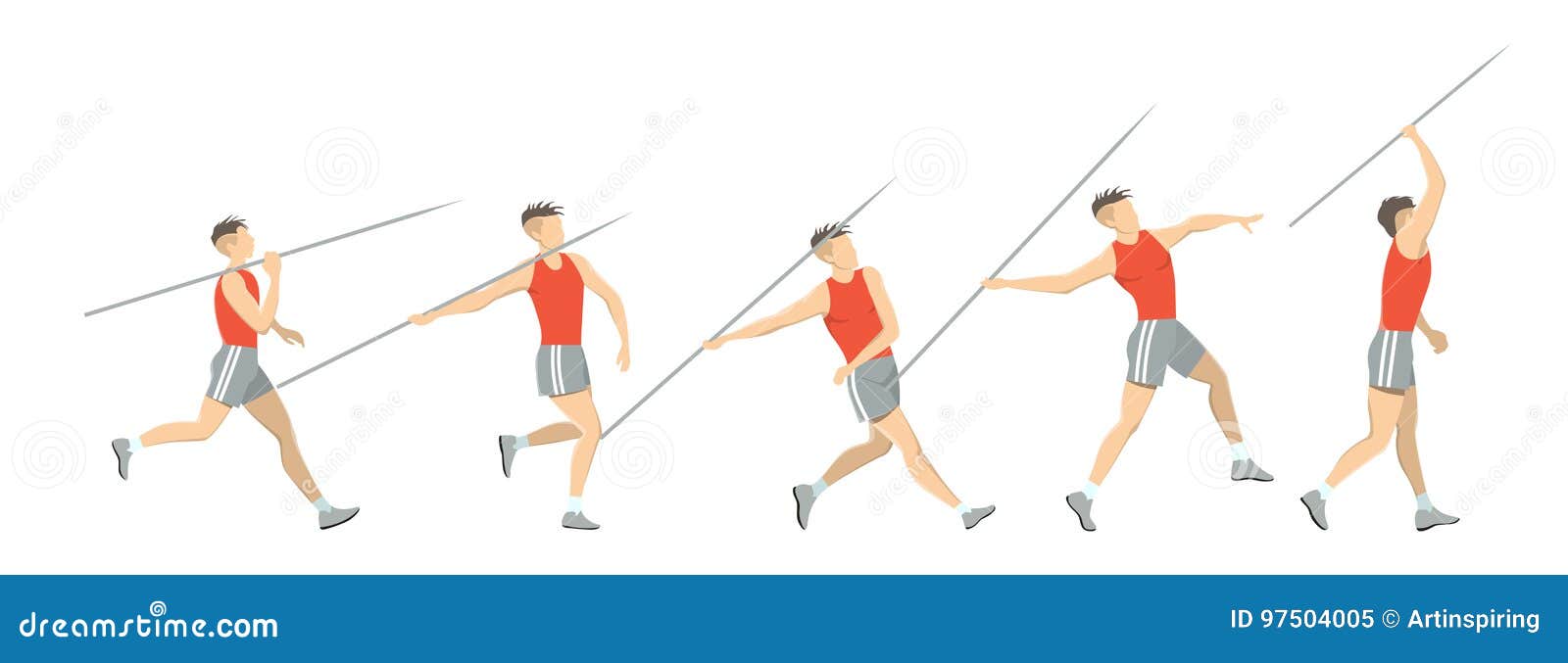 Javelin throw set. stock vector. Illustration of athletic 97504005