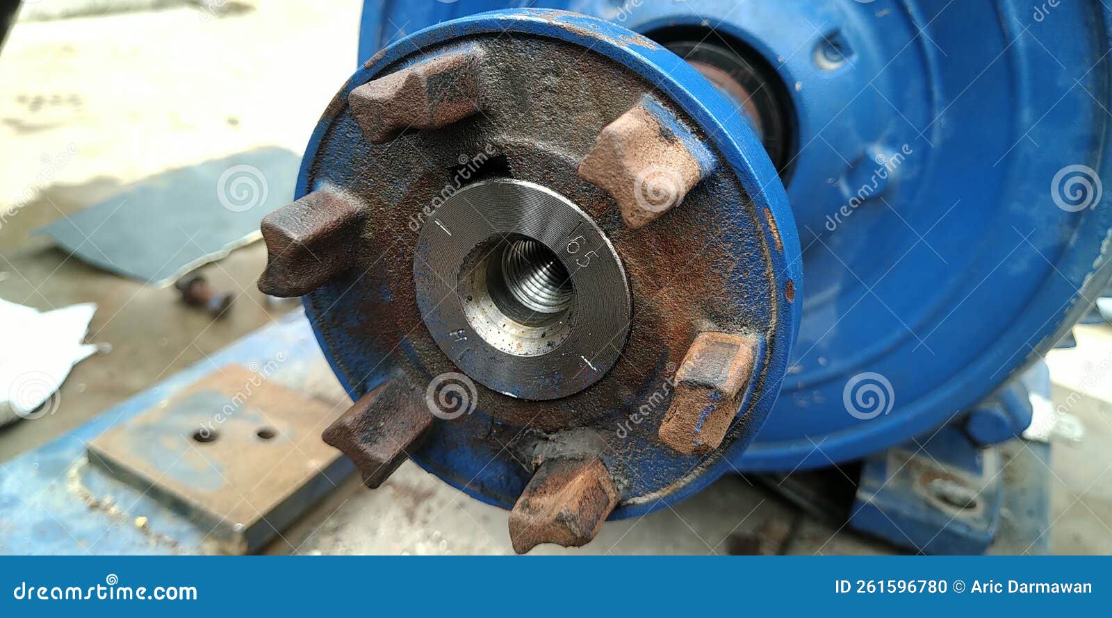 3jaw Coupling on Motor Drive Side Stock Photo Image of maintenance, drive 261596780