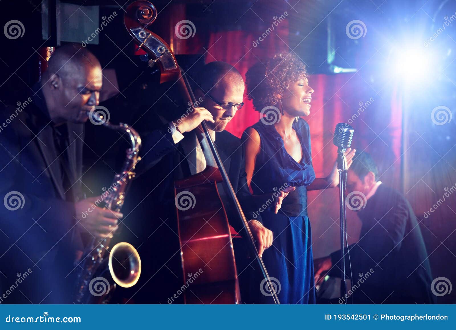 jazz band playing on stage