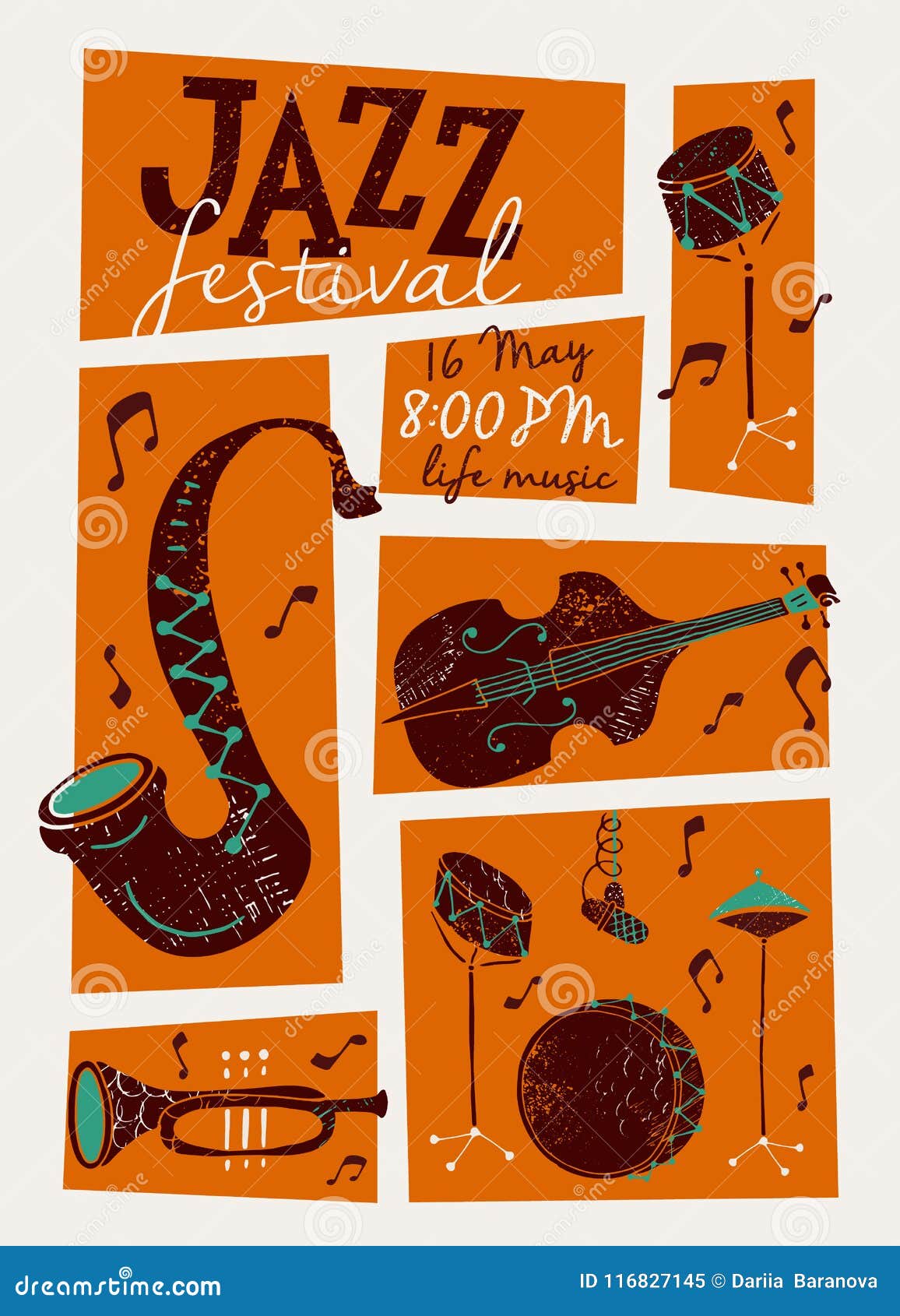 Jazz Festival Poster illustration de vecteur. Illustration du drapeau ...