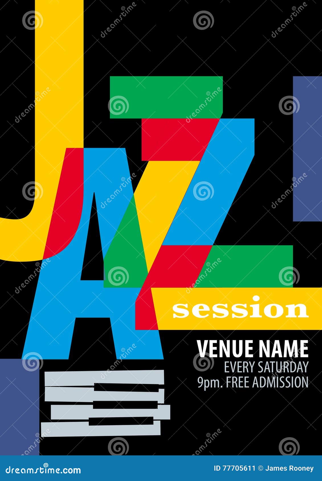 jazz festival poster template