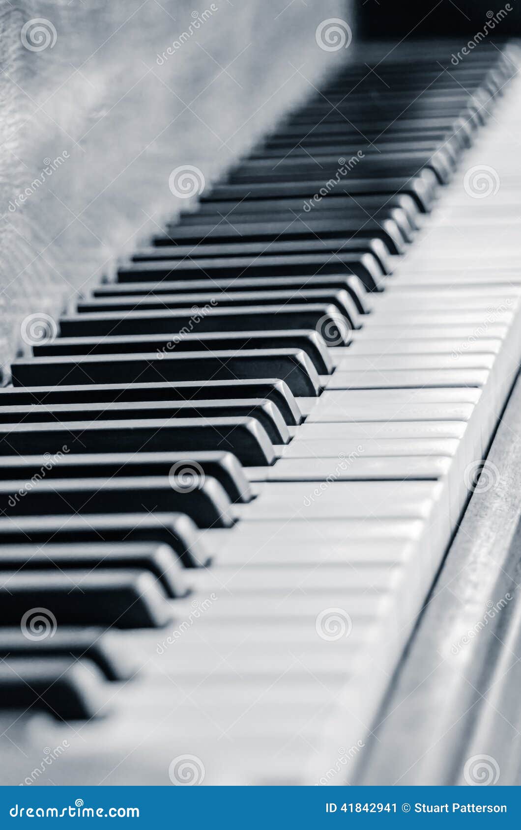 Jazz Piano Keys in Zwart-wit. Een zwart-wit beeld van een zeer belangrijke raad van de jazzpiano Fotografie in Carolinas