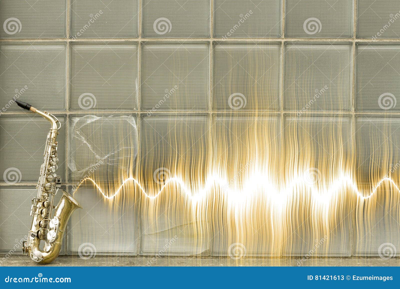 Jazz Saxophone Sound Wave stock image. Image of worn 81421613