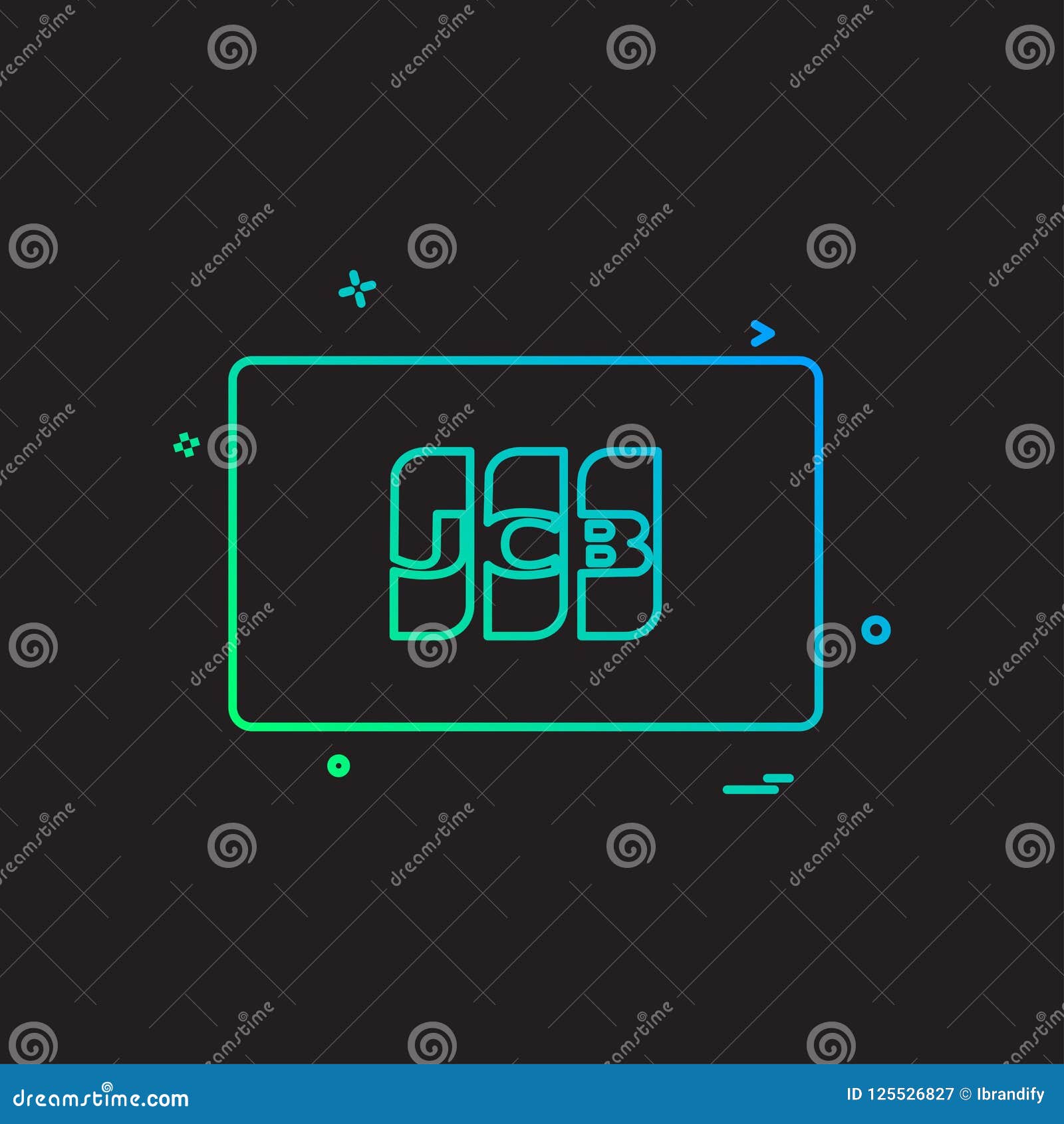 JCB Card Icon Design Vector Stock Vector Illustration of hand