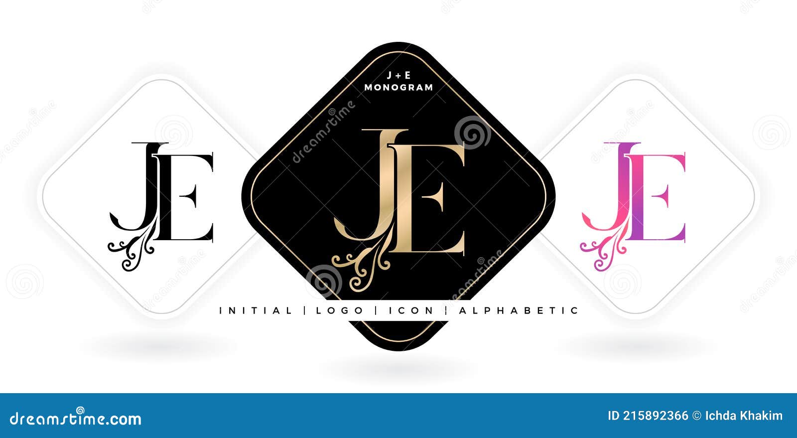 Wedding Monogram Logo, JE