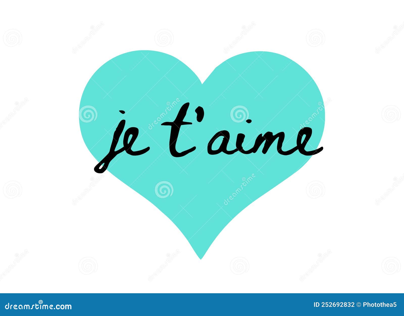 Je T`aime I Love You in French Card Illustration Stock Illustration Illustration of
