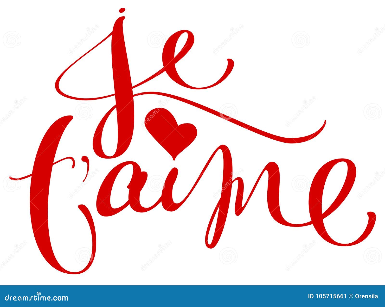 Je T Aime Translation From French Language I Love You Handwritten