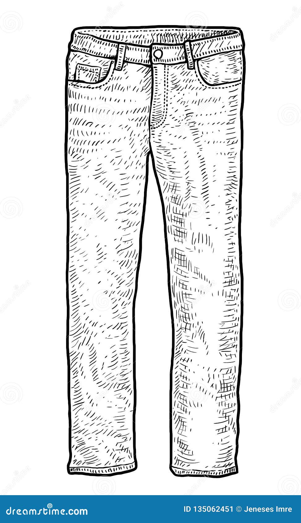 Jean Illustration, Drawing, Engraving, Ink, Line Art, Vector Stock ...