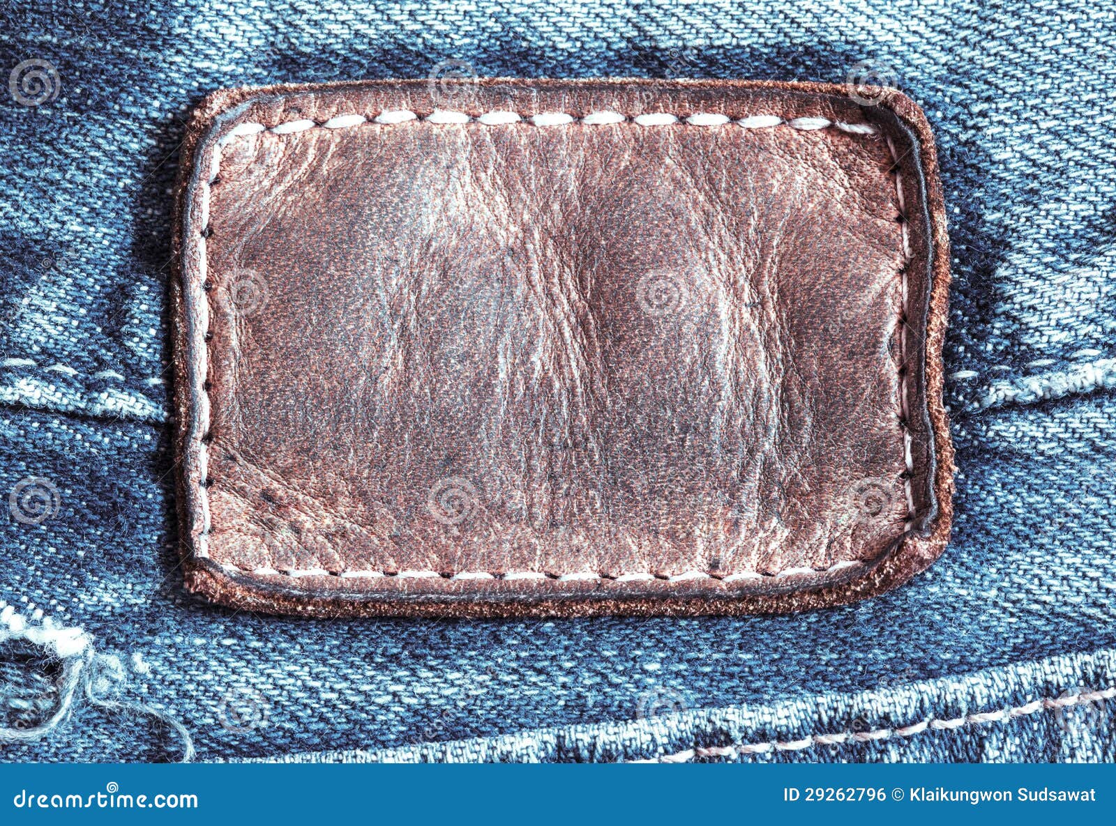 Jean leather tag stock photo. Image of denim, material 29262796