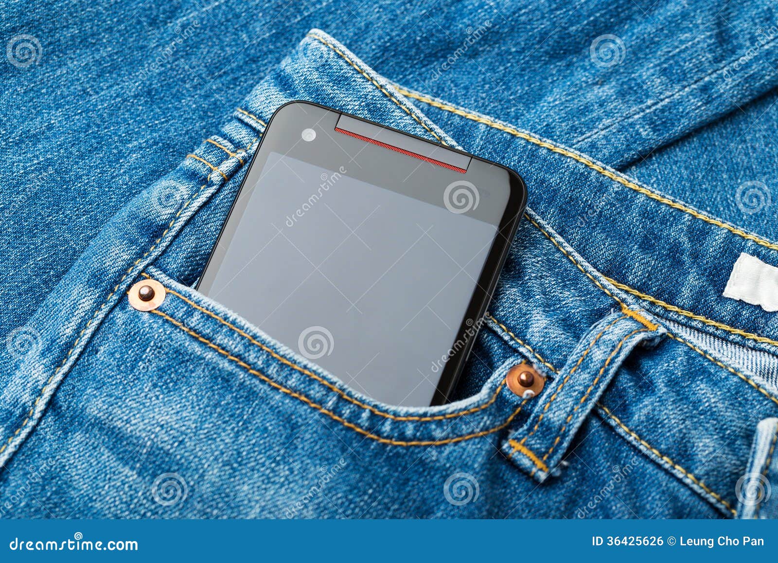 Jean and mobile stock photo. Image of closeup, smartphone - 36425626