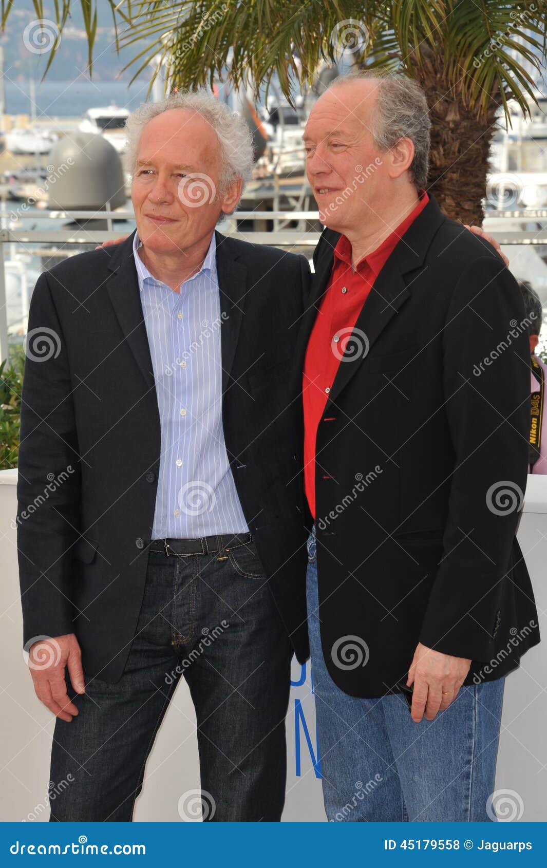 CANNES, FRANCE - MAY 20, 2014: Directors Jean-Pierre Dardenne &amp; Luc Dardenne at the photocall for their movie Two Days, One Night at the 67th Festival de Cannes.