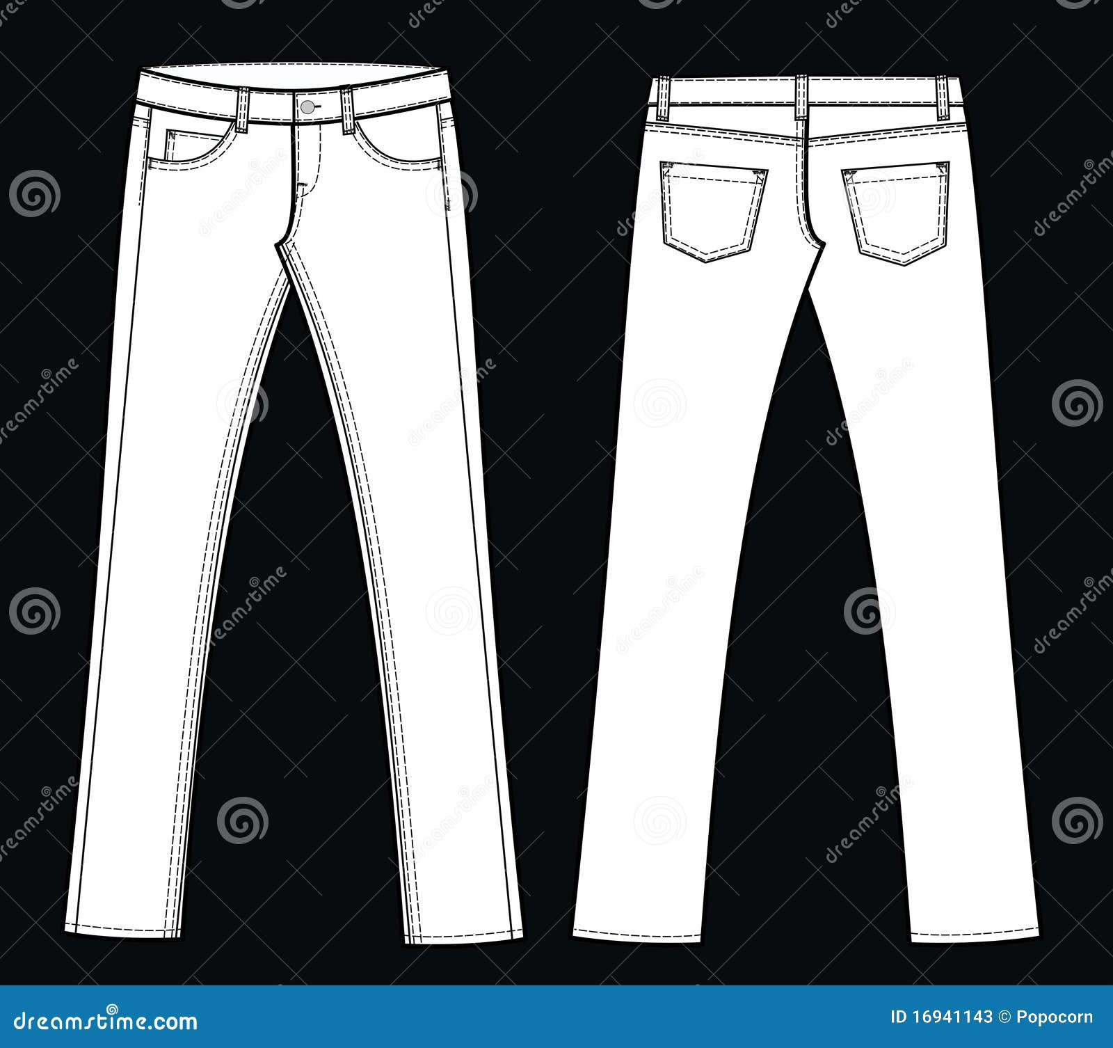 Jeans stock vector. Illustration of cartoons, cartoon - 16941143