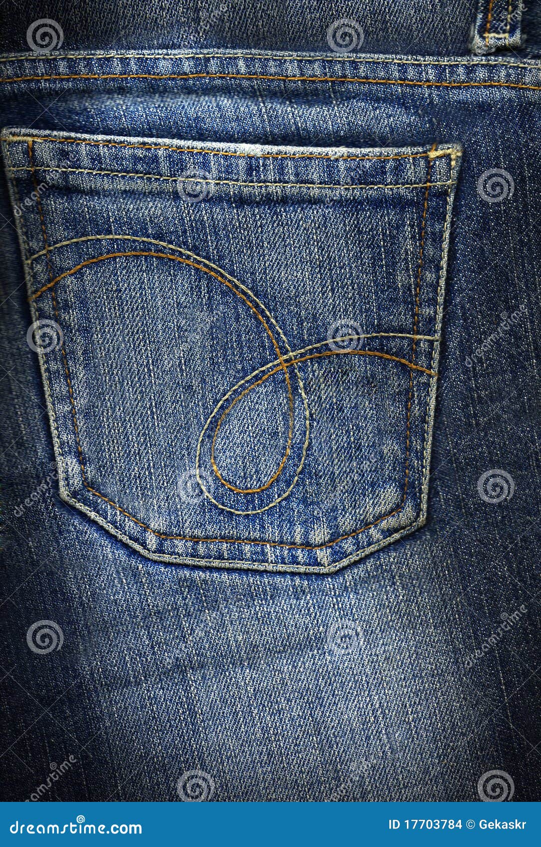 Jeans back pocket stock photo. Image of cotton, blue 17703784