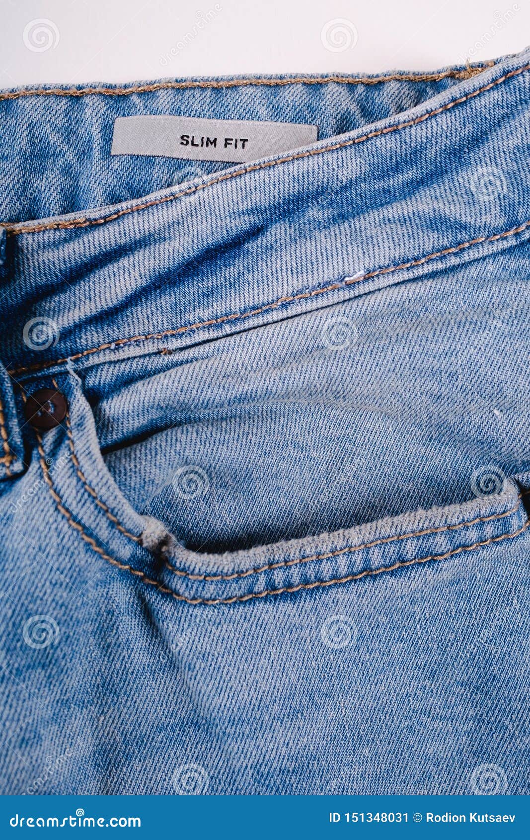 Jeans Close Up Pants Fashion Blue Pocket Front Stock Image - Image of ...