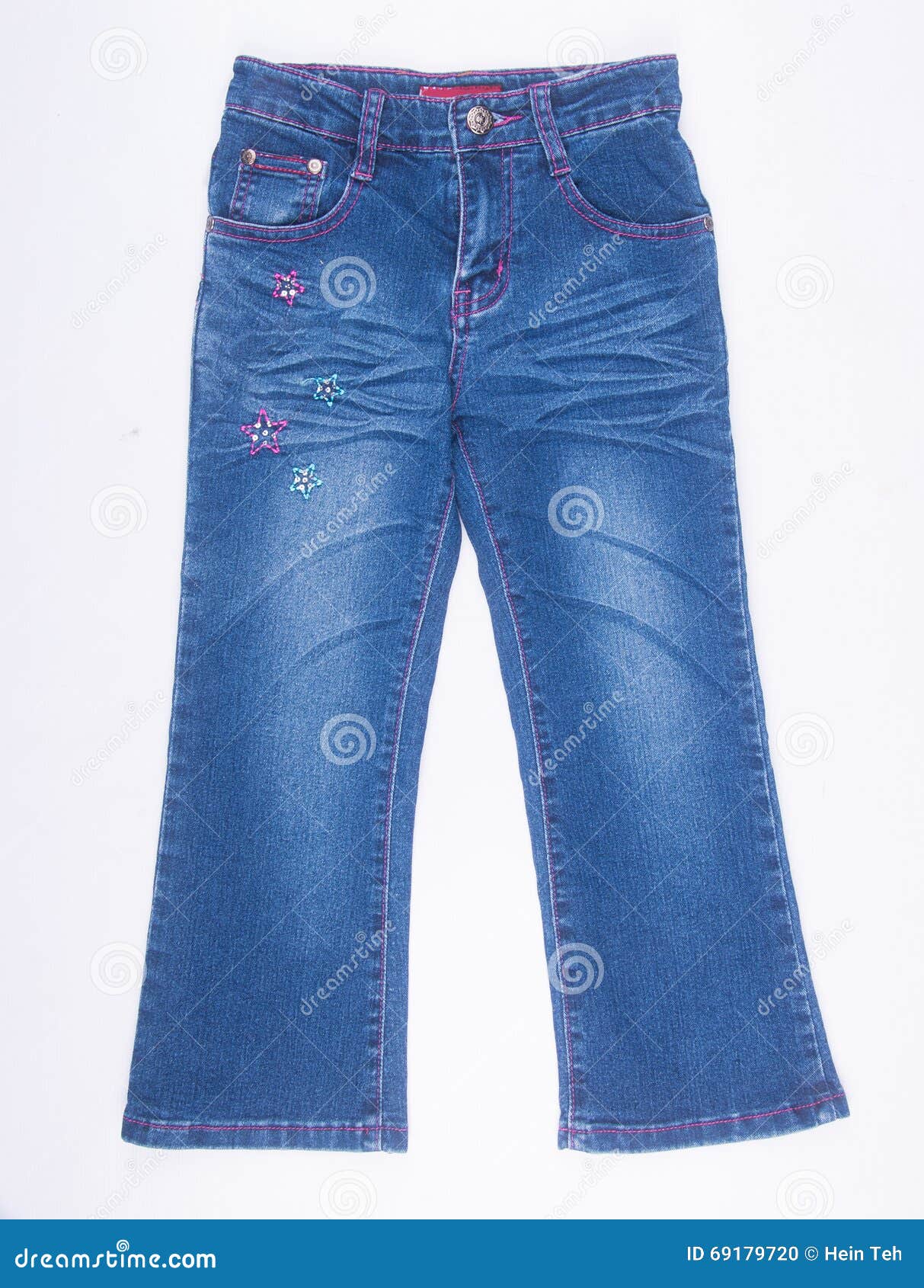 Jeans or Cute Jeans for Kids on a Background. Stock Photo Image of