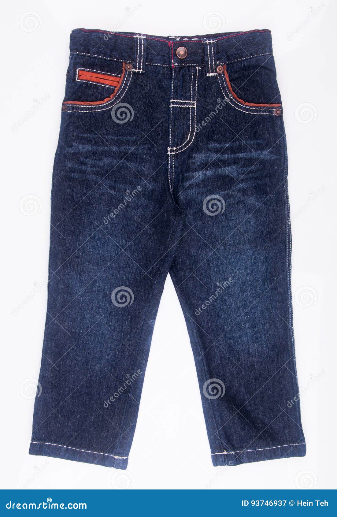 Jeans or Cute Jeans for Kids on a Background. Stock Image - Image of