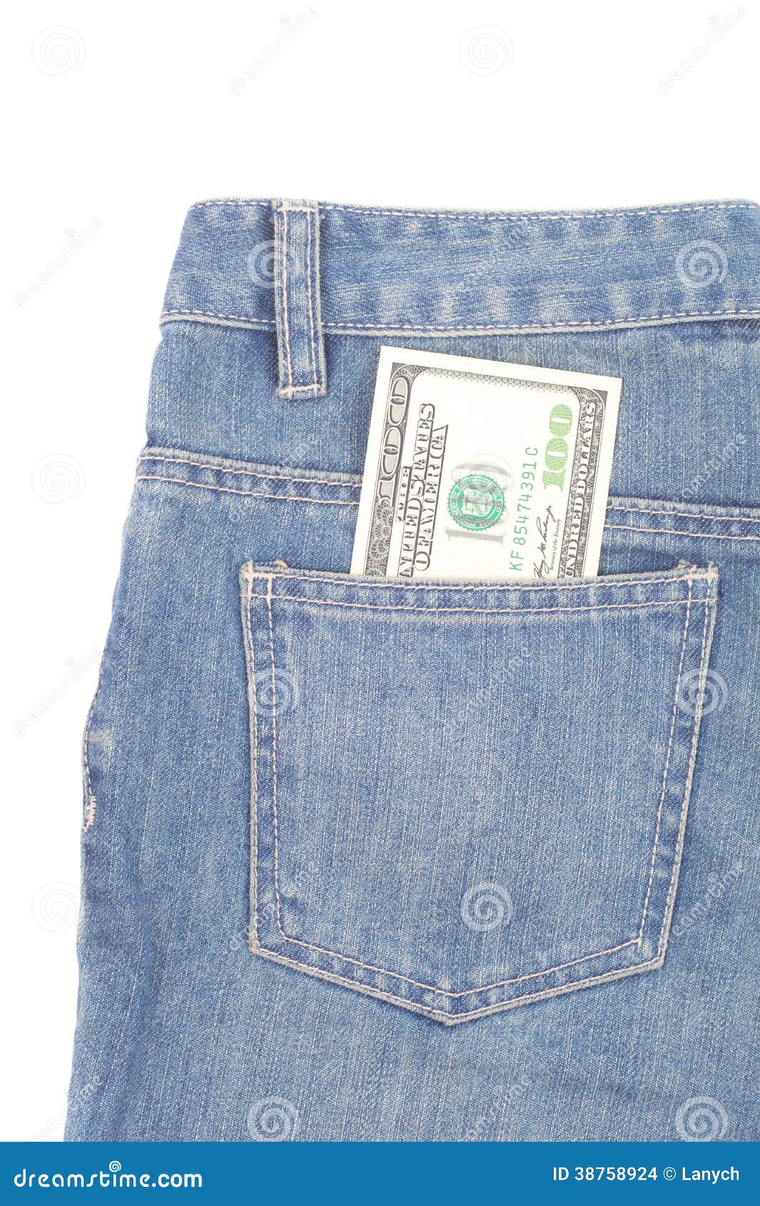 Jeans and dollars stock photo. Image of banknote, cash 38758924