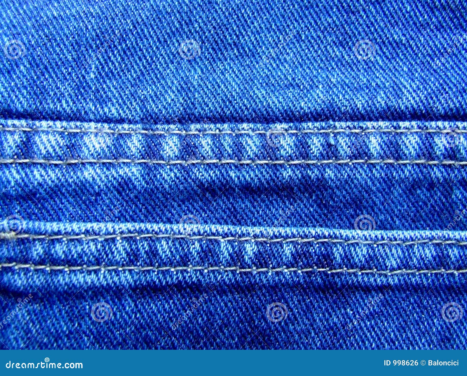 Jeans double stitch stock photo. Image of yarn, cloth, woof - 998626