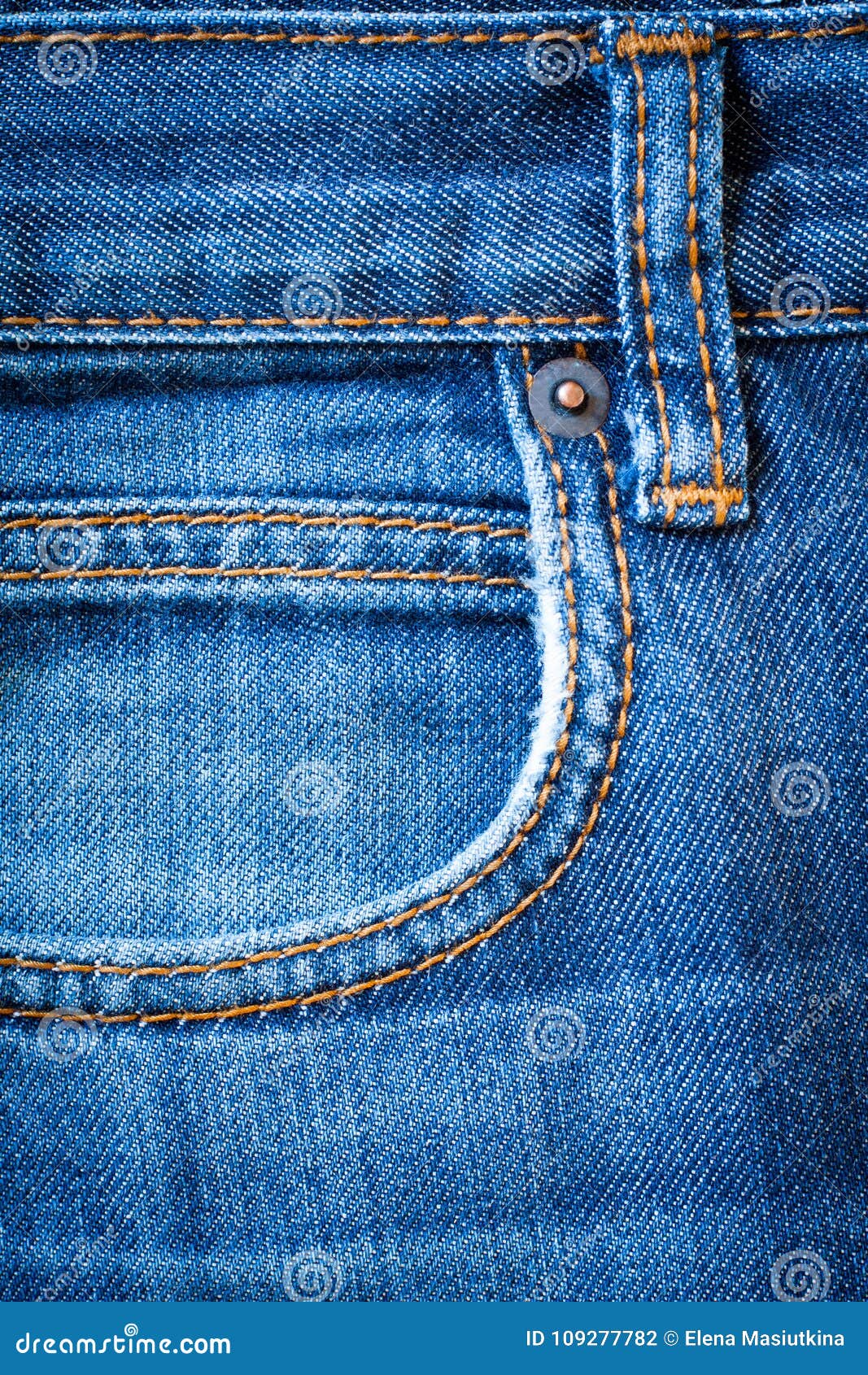 Jeans Fabric with Pocket and Seams for Design. Stock Photo - Image of ...