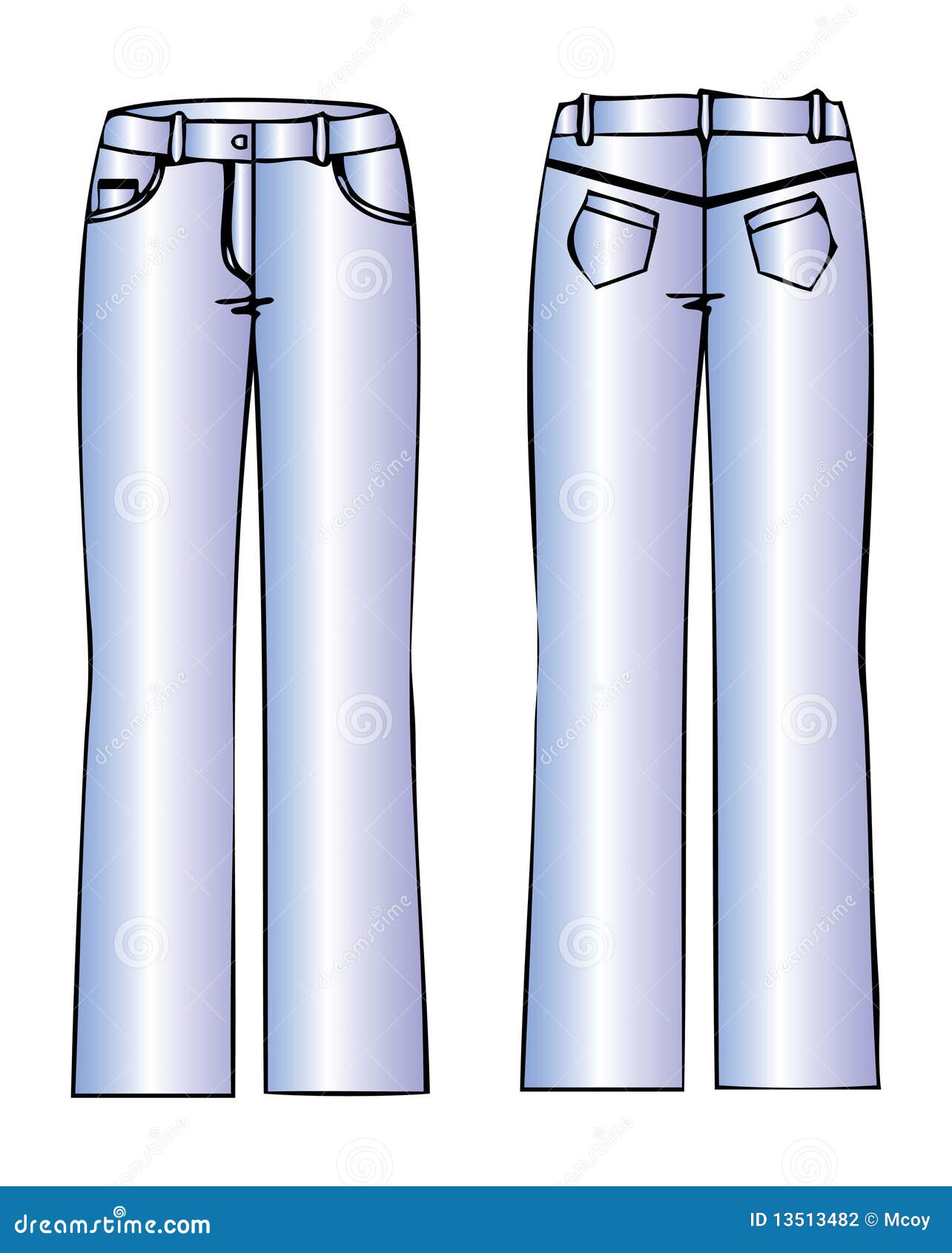 Jeans illustration stock illustration. Illustration of clothing - 13513482