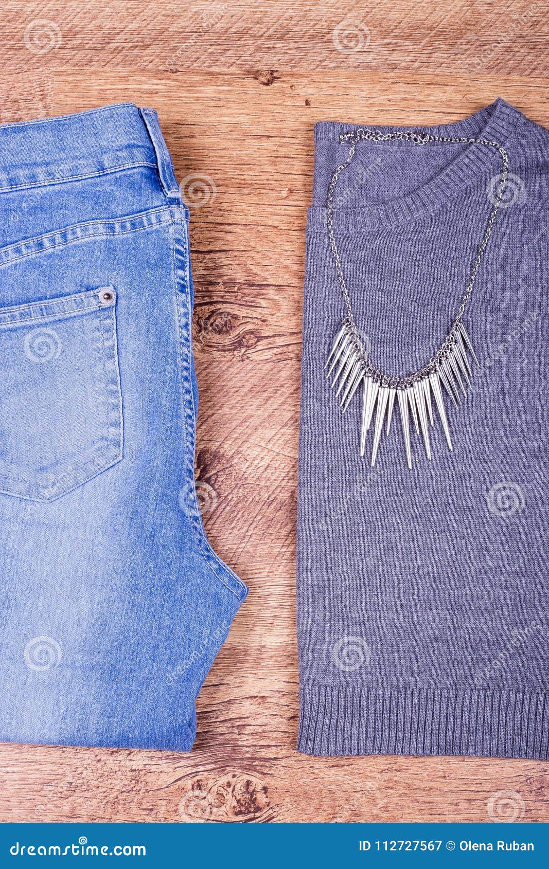 Jeans, Jacket and Accessory Stock Image Image of jacket, jewelry