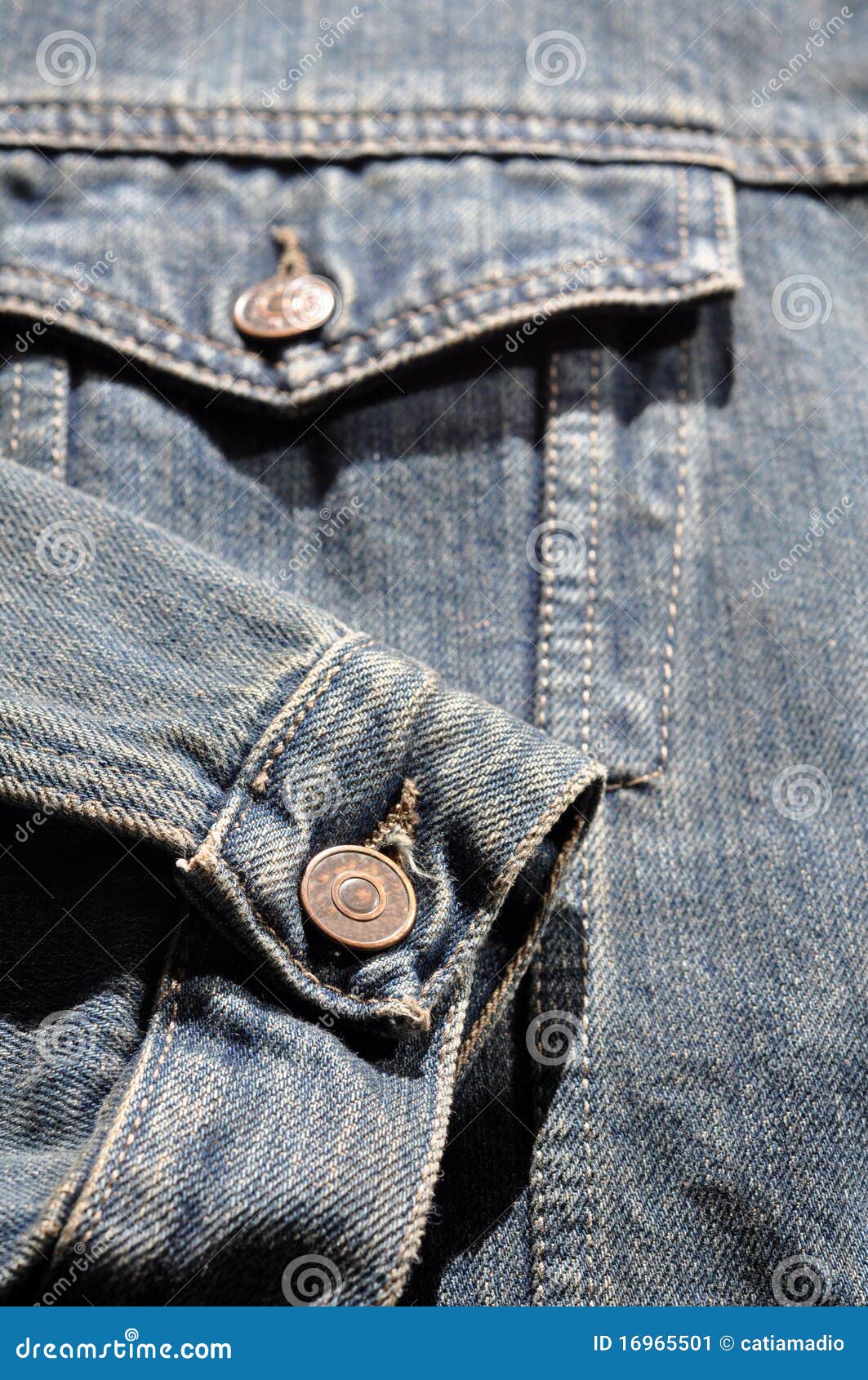 Jeans jacket detail stock image. Image of jacket, buttons - 16965501