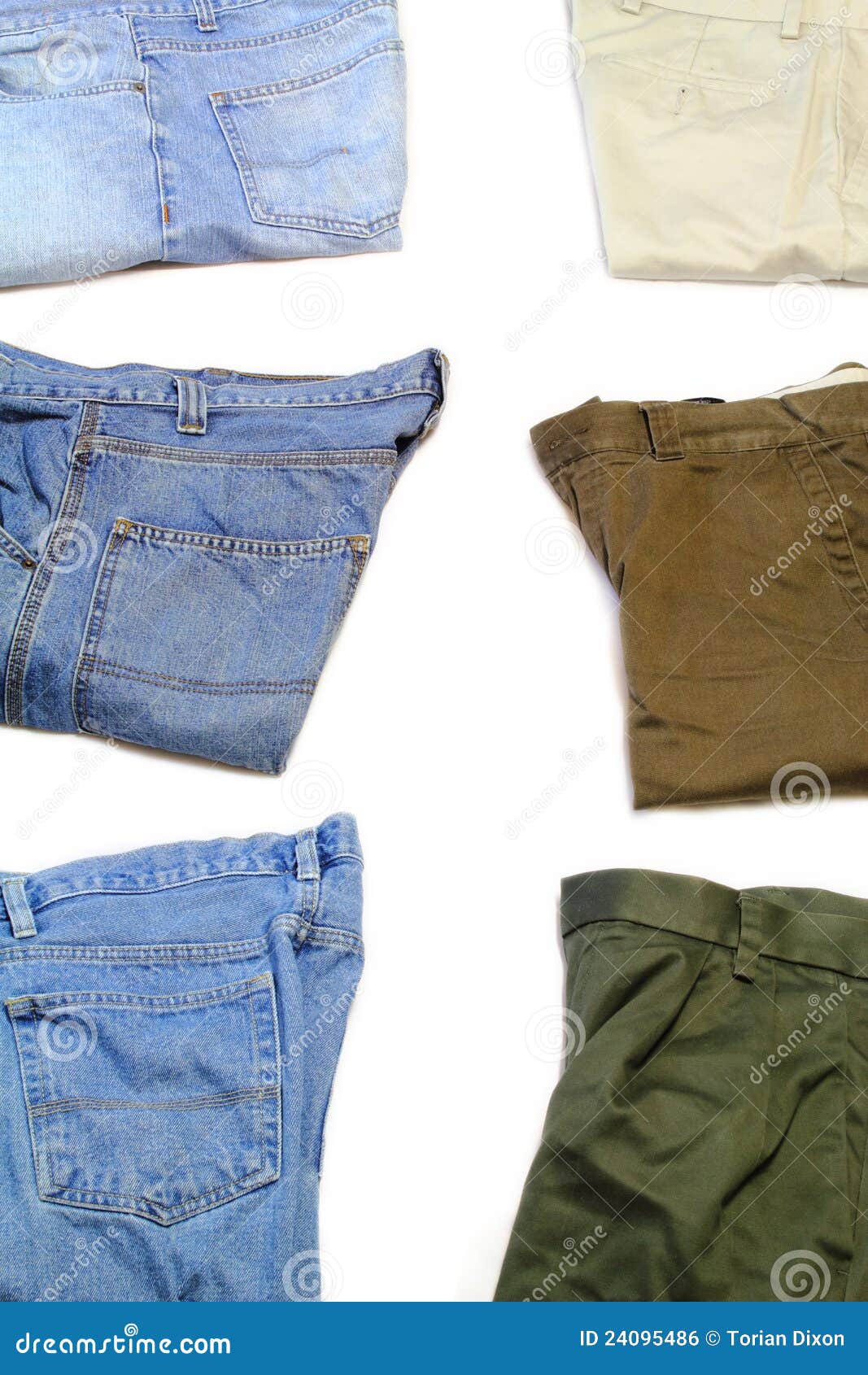 Jeans and Khakis stock photo. Image of angle, space, jeans - 24095486