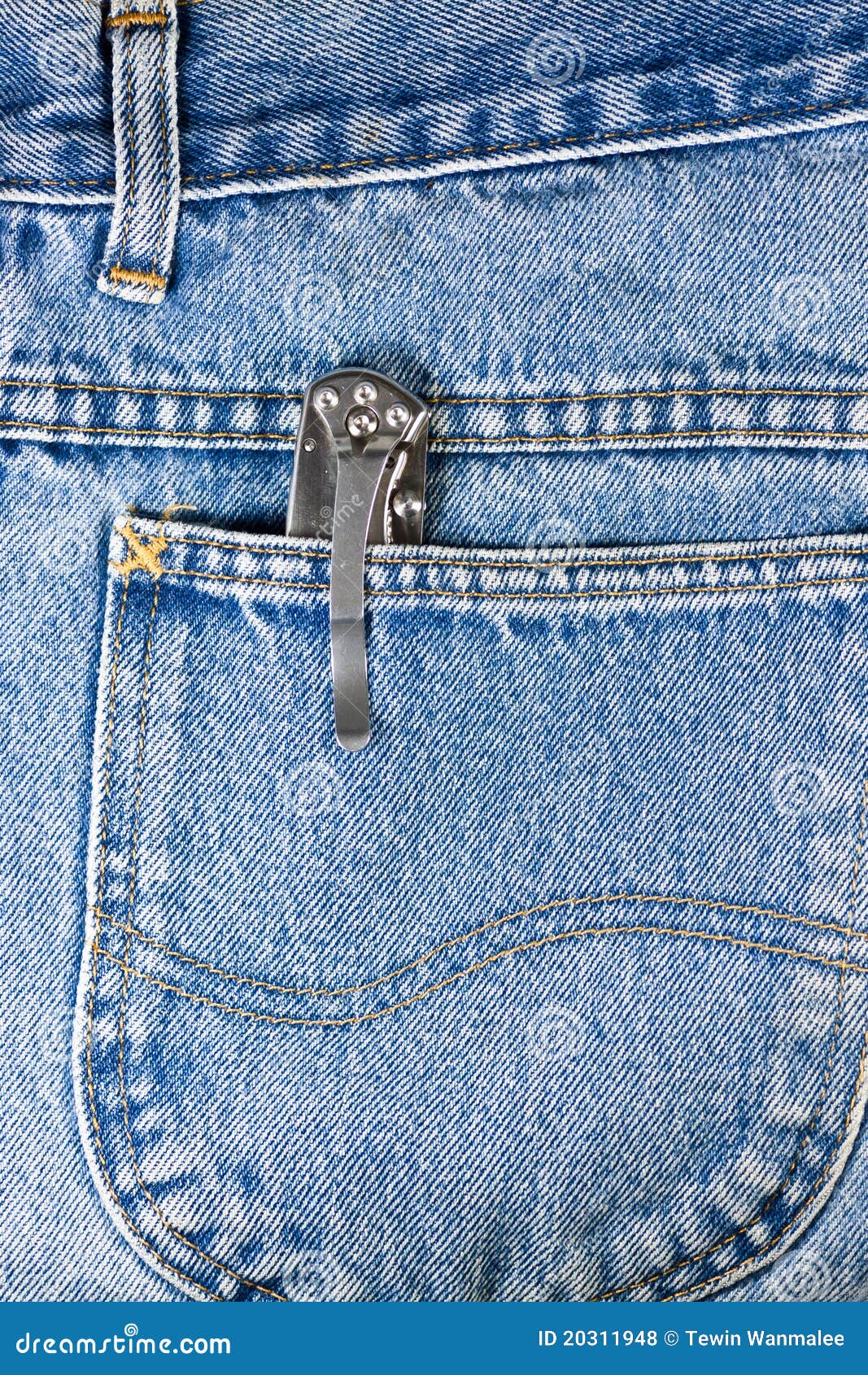 Jeans and knife stock photo. Image of canvas, abstract 20311948