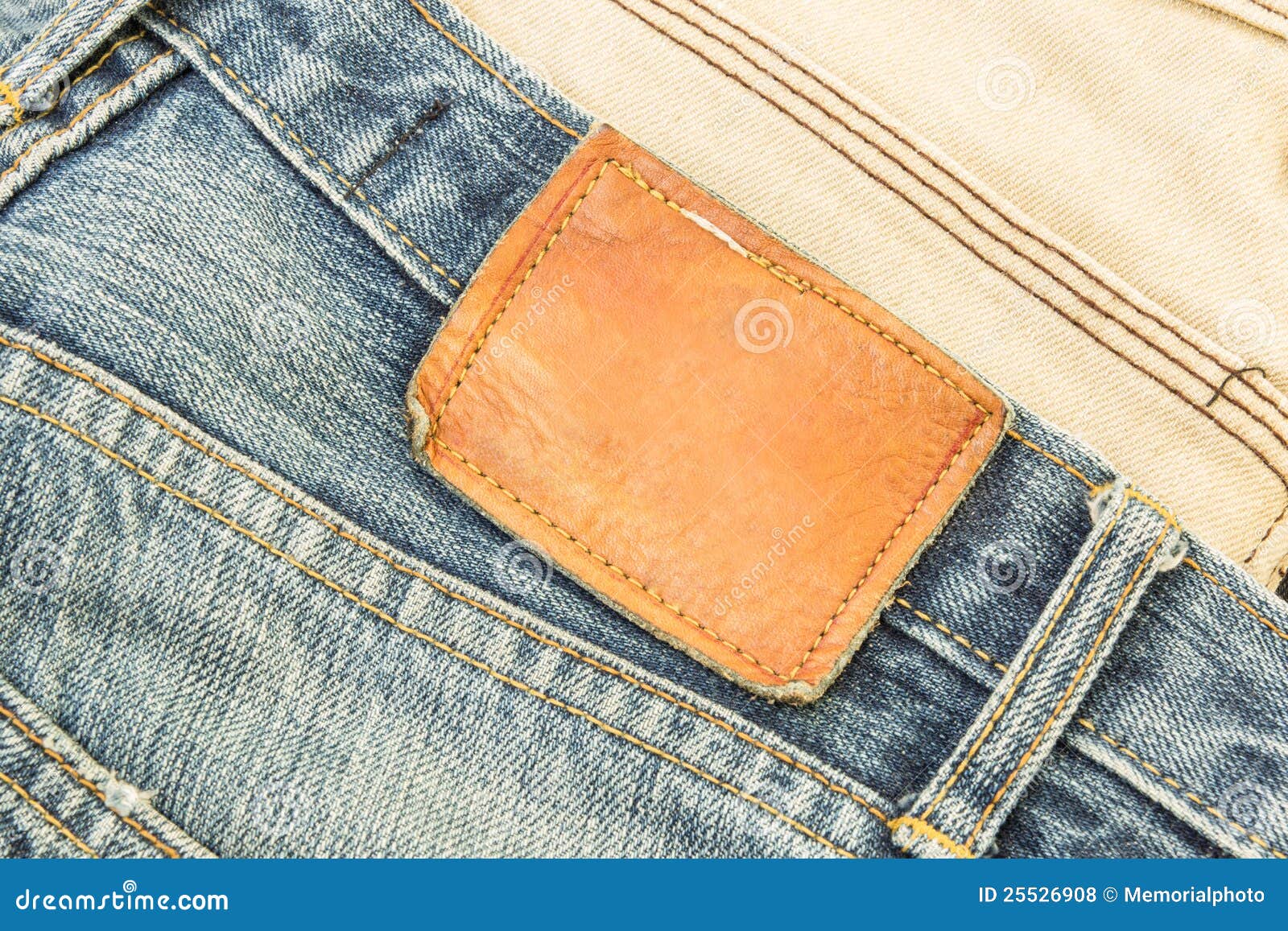 Jeans label stock photo. Image of pattern, fashion, leather - 25526908