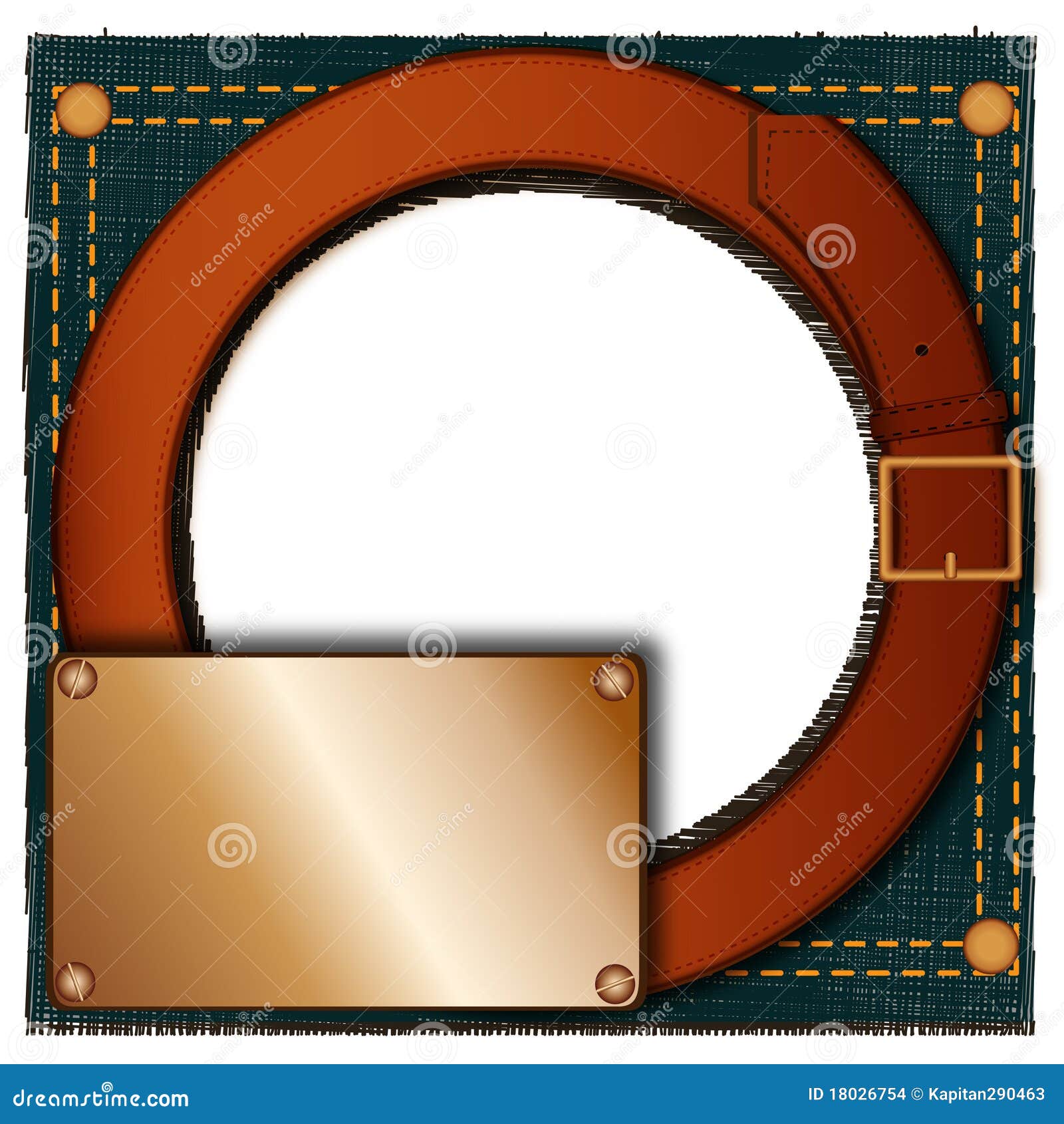 Jeans label belt stock illustration. Illustration of design 18026754