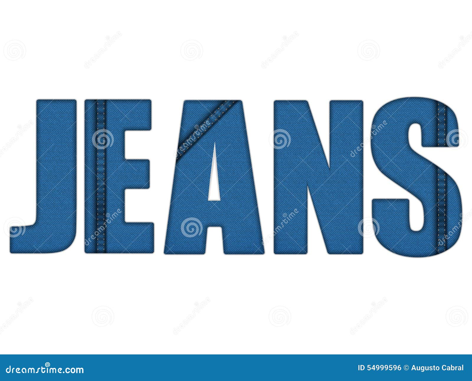 Jeans Letters Denim Blue stock vector. Illustration of denim 54999596