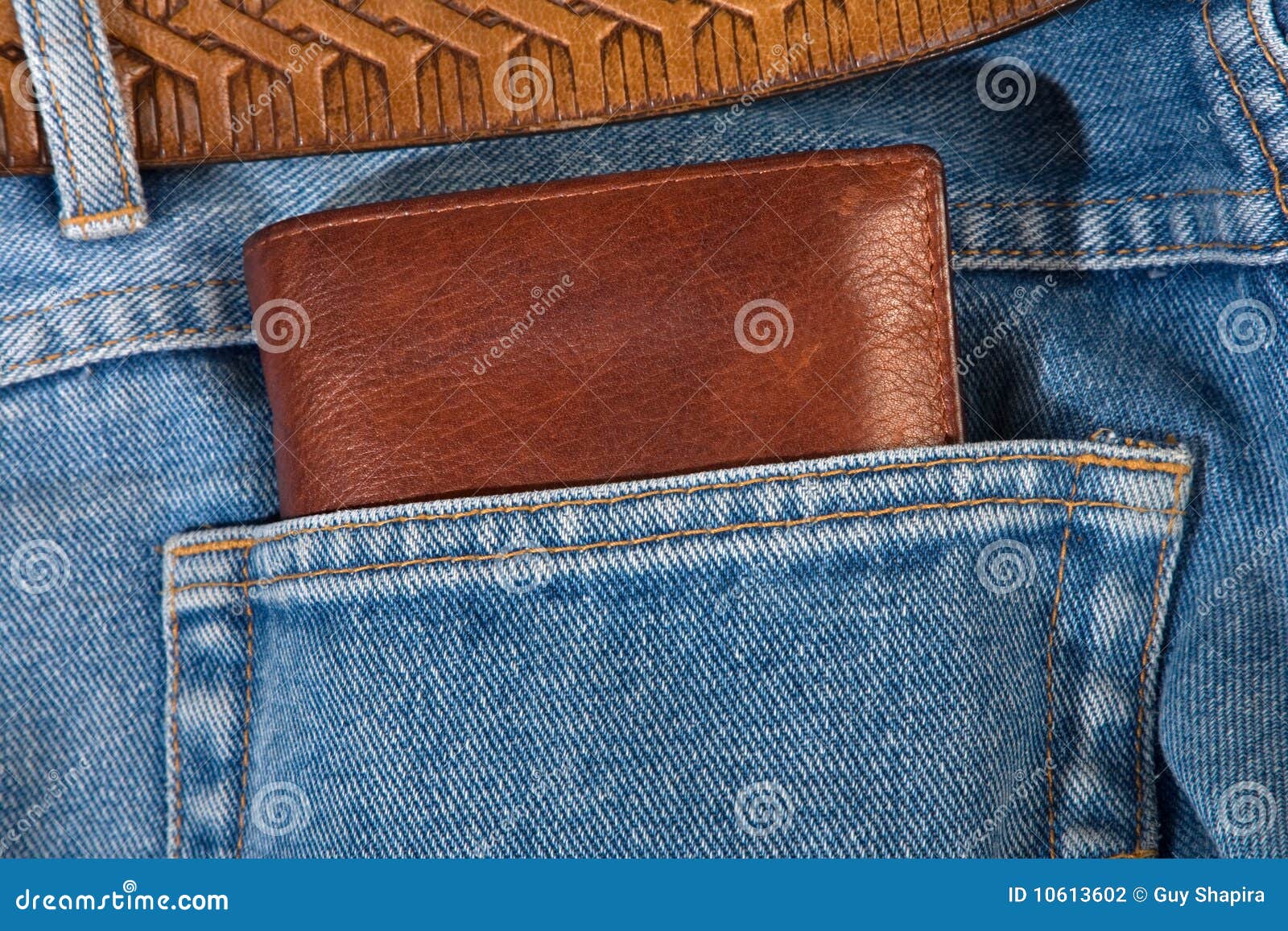 Jeans with money. stock photo. Image of flow, greenbacks 10613602