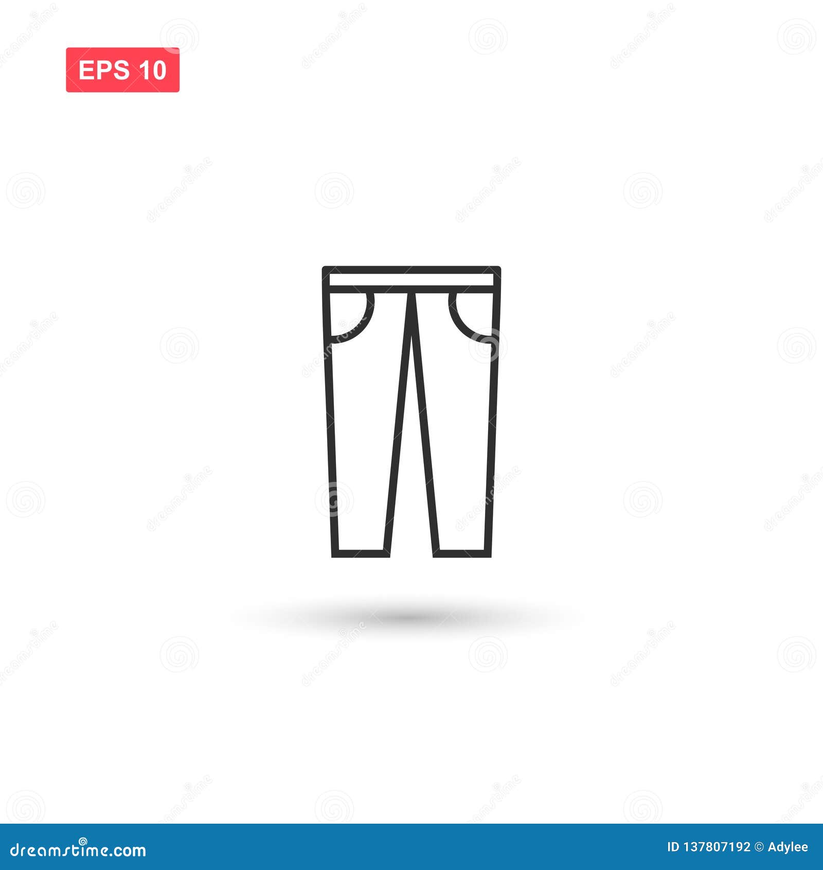 Jeans Pants Icon Vector Design Isolated Stock Vector Illustration of pictogram, logo 137807192