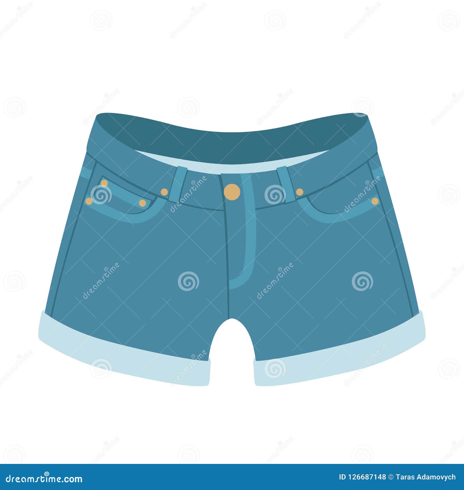 Denim shorts clipart cheap