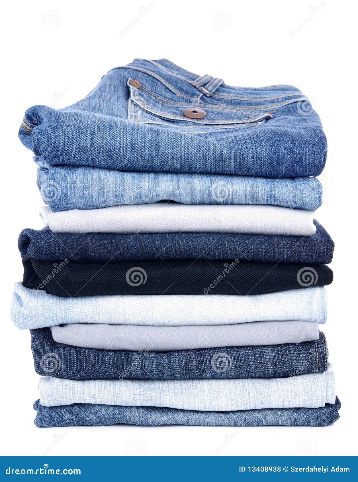 Jeans stack stock photo. Image of blue, close, macro - 13408938