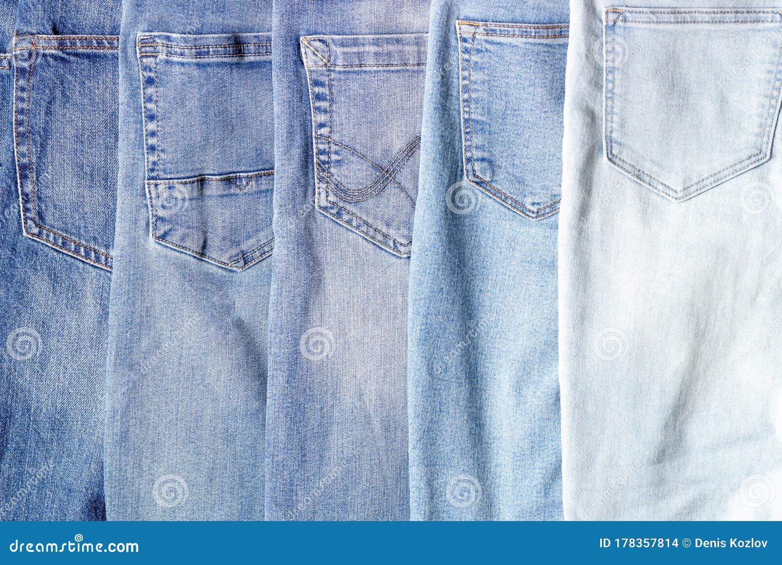 punch Industrialiseren rots Jeans Texture. Texture of Different Types and Colors of Jeans Stock Photo -  Image of garment, wear: 178357814