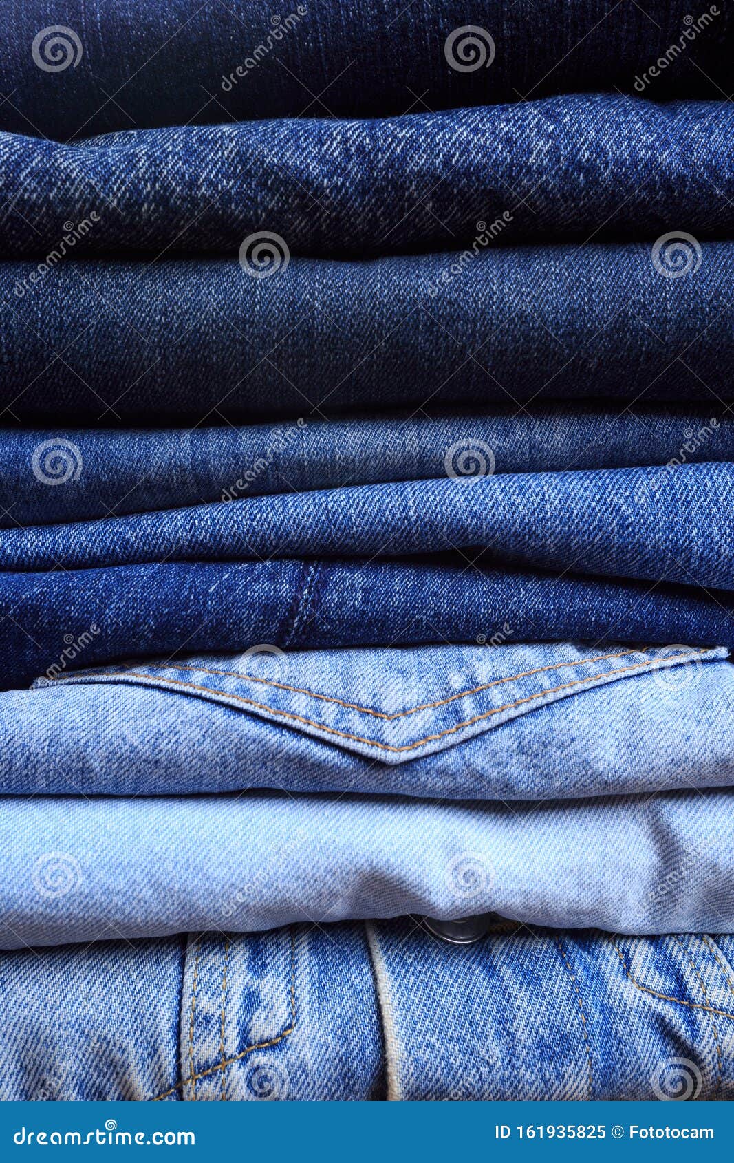 Jeans Trousers Stack Closeup Background Texture - Image Stock Image ...