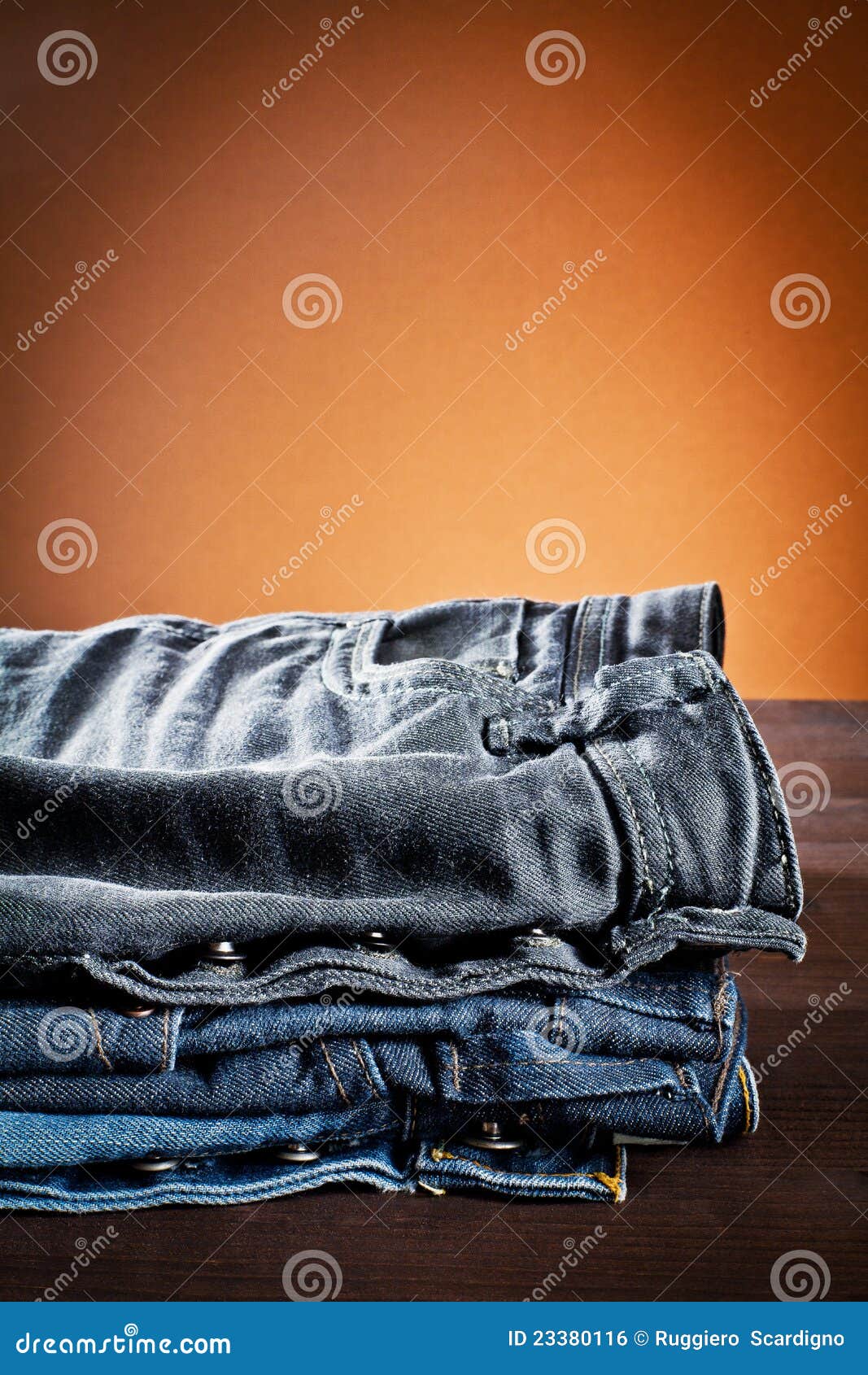 Jeans a variety of colors stock photo. Image of model - 23380116