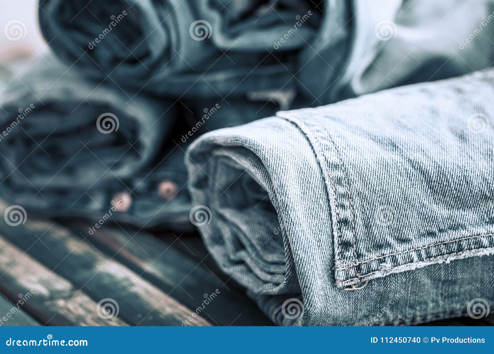 Jeans on a Wooden Background Stock Photo - Image of grunge, grungy ...