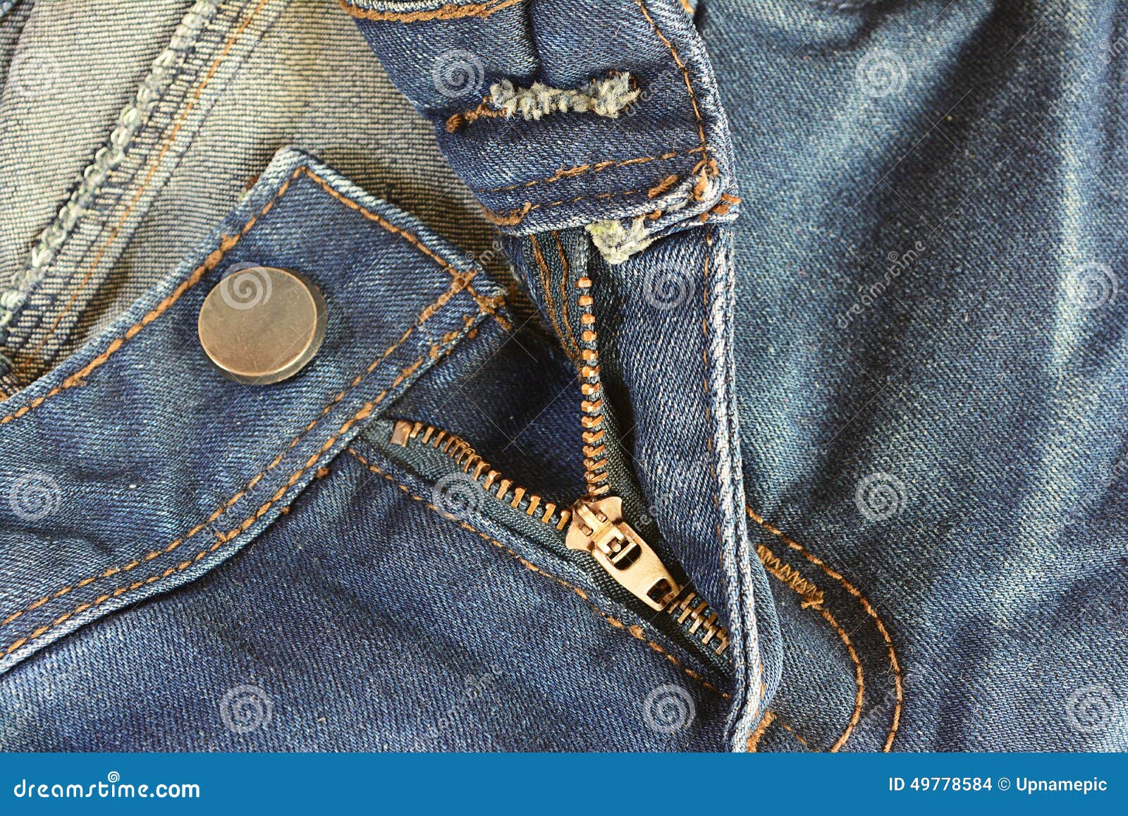 Jeans Zipper Open. Stock Photo - Image: 49778584