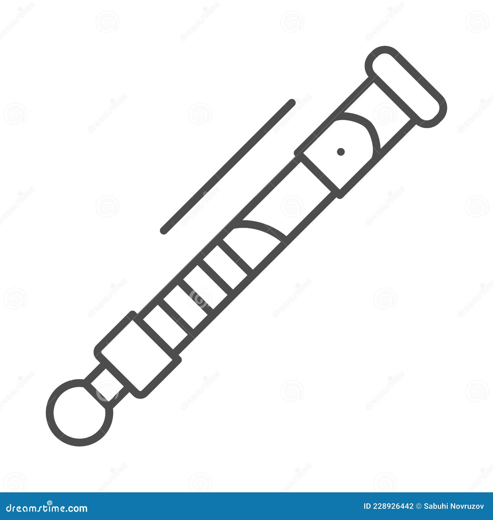 jedi laser sword thin line icon, star wars concept, lightsaber  sign on white background, outline style icon for