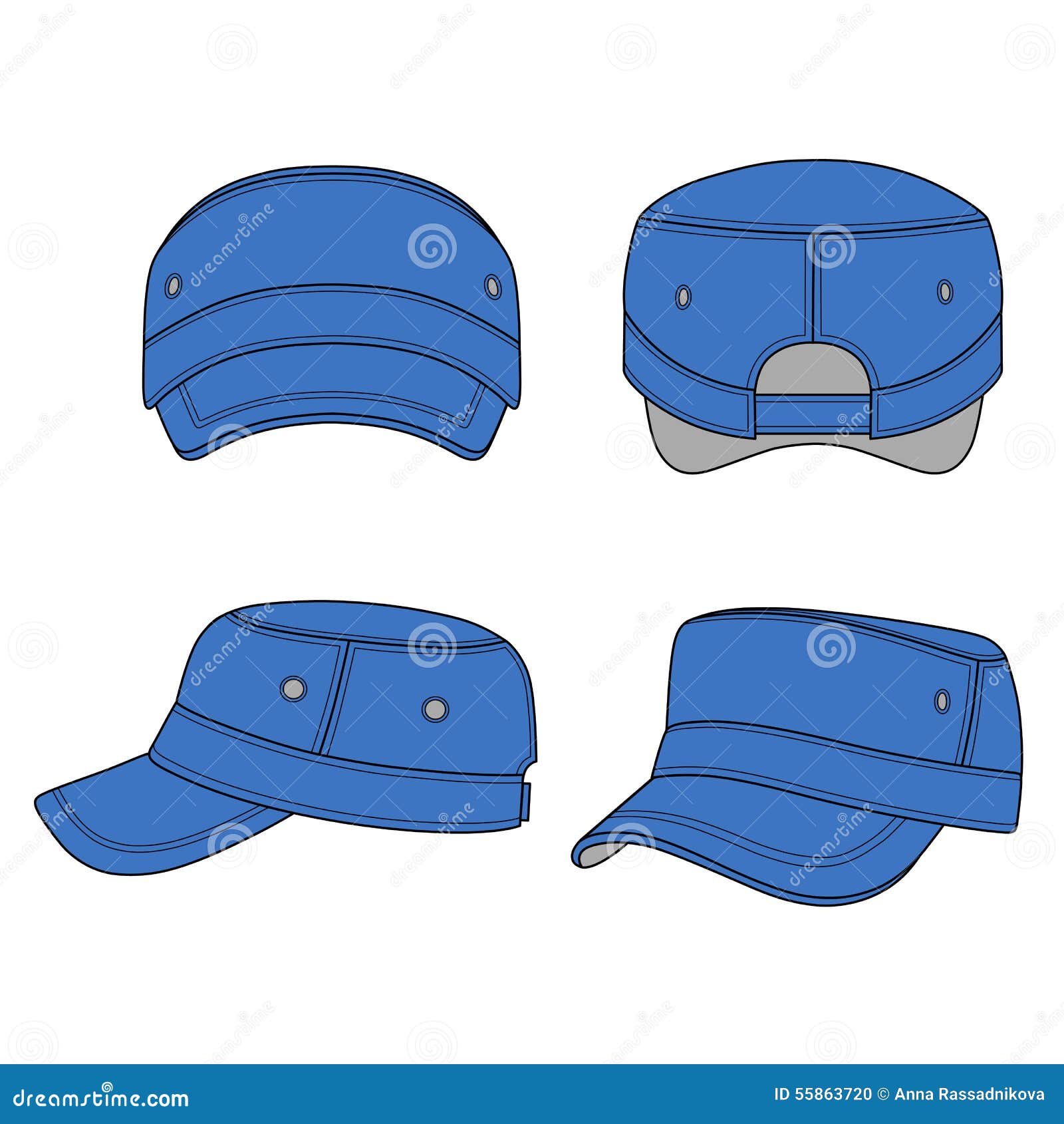 Jeep Cap Band Outlined Template Stock Vector - Illustration of headwear ...