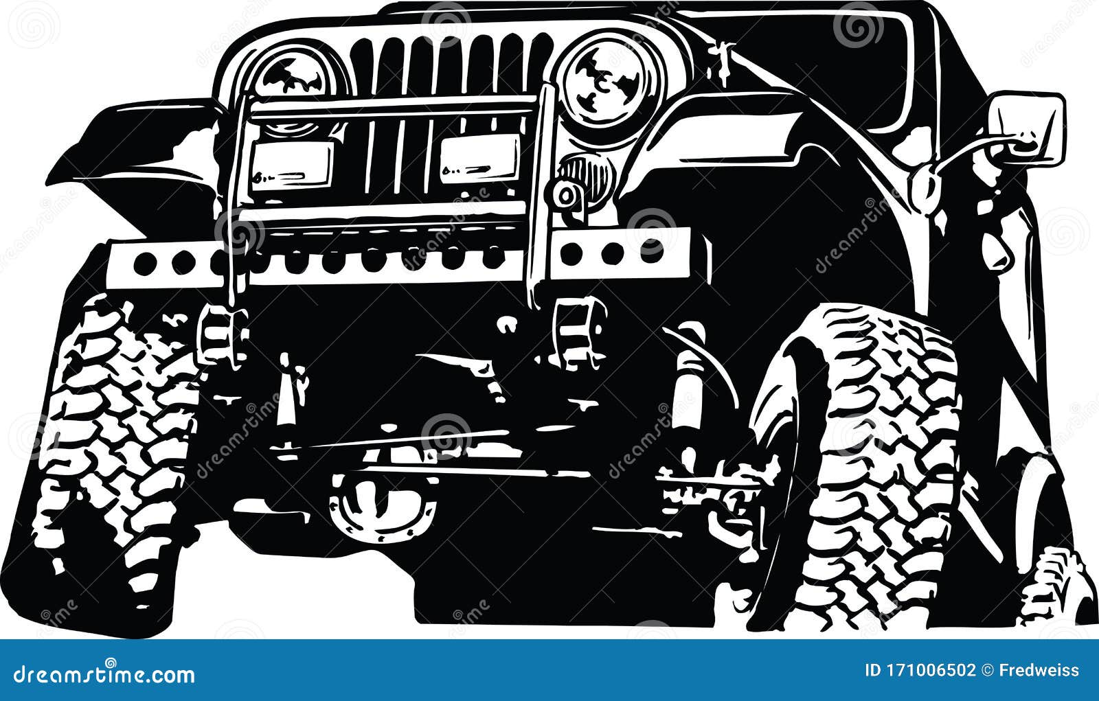Hand drawn illustration of an off road car, conveying ruggedness and  excitement. Ideal for automotive enthusiasts 25281127 Vector Art at Vecteezy