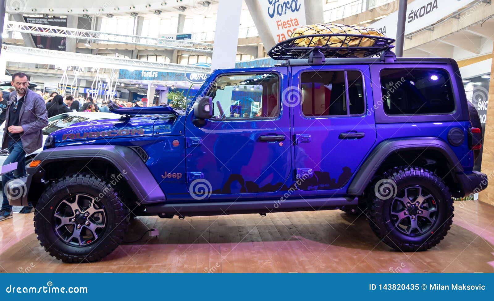 Jeep Wrangler Rubicon on 54th Belgrade International Car and Motor Show.  Editorial Image - Image of automaker, concept: 143820435